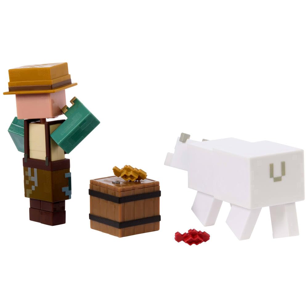 Mattel Minecraft Action Figures 2-Pack – 3.25-Inch Pixelated Collectible Toys