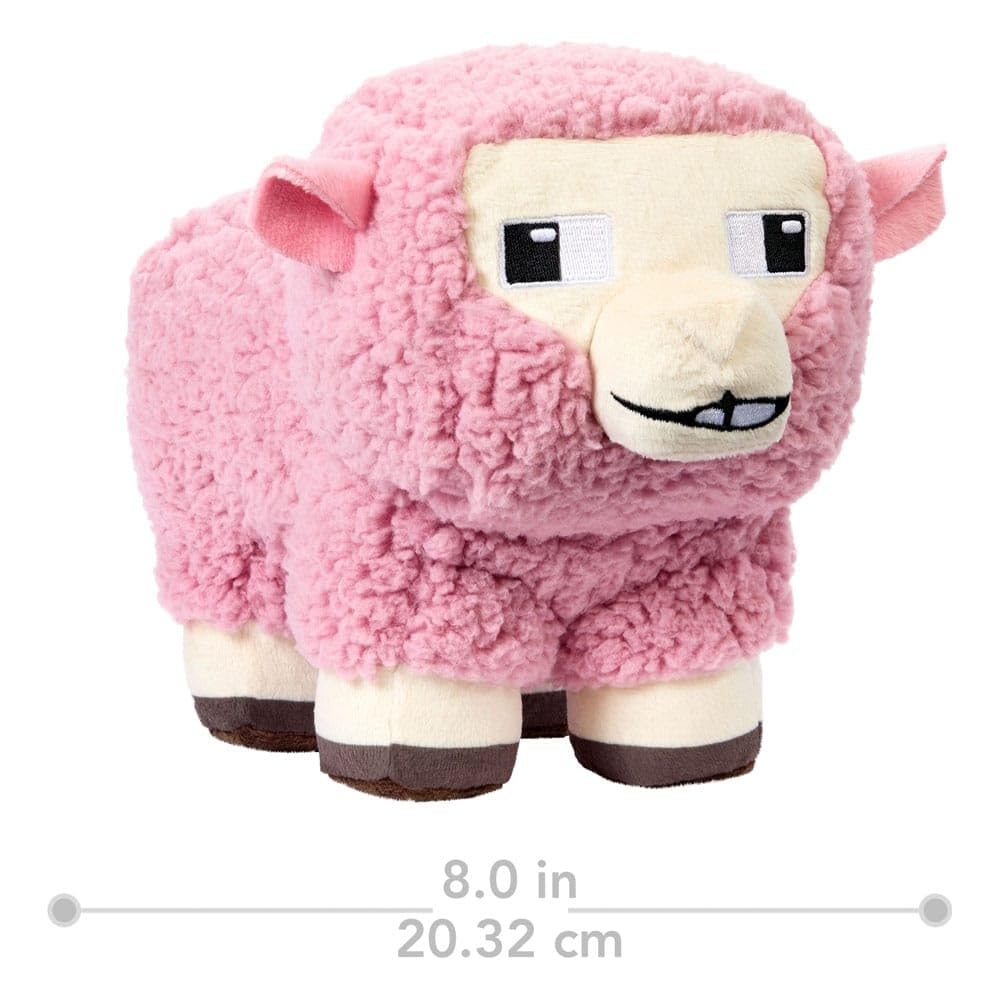 Mattel Minecraft Basic Plush Pink Sheep – 8-Inch Collectible Soft Doll