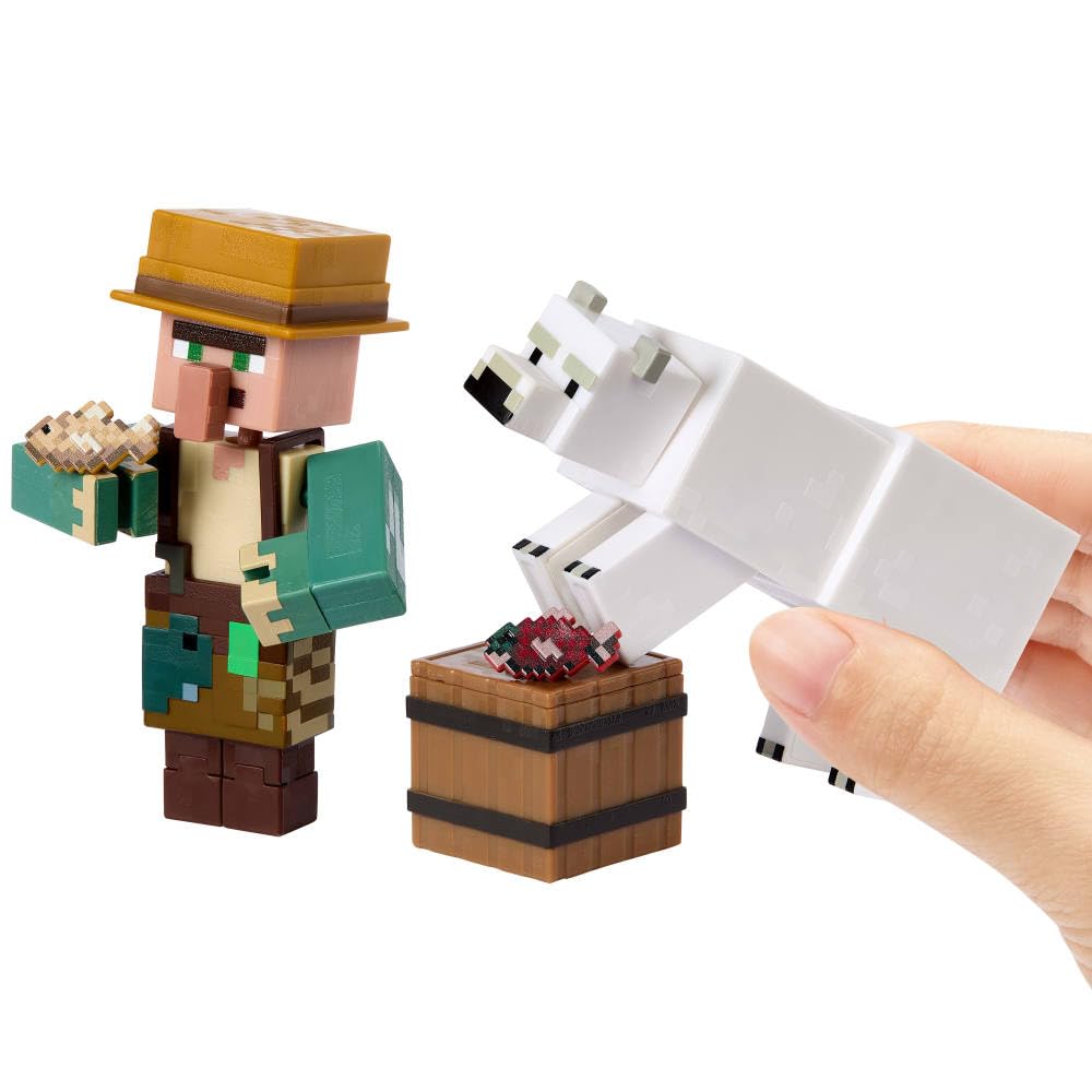 Mattel Minecraft Action Figures 2-Pack – 3.25-Inch Pixelated Collectible Toys