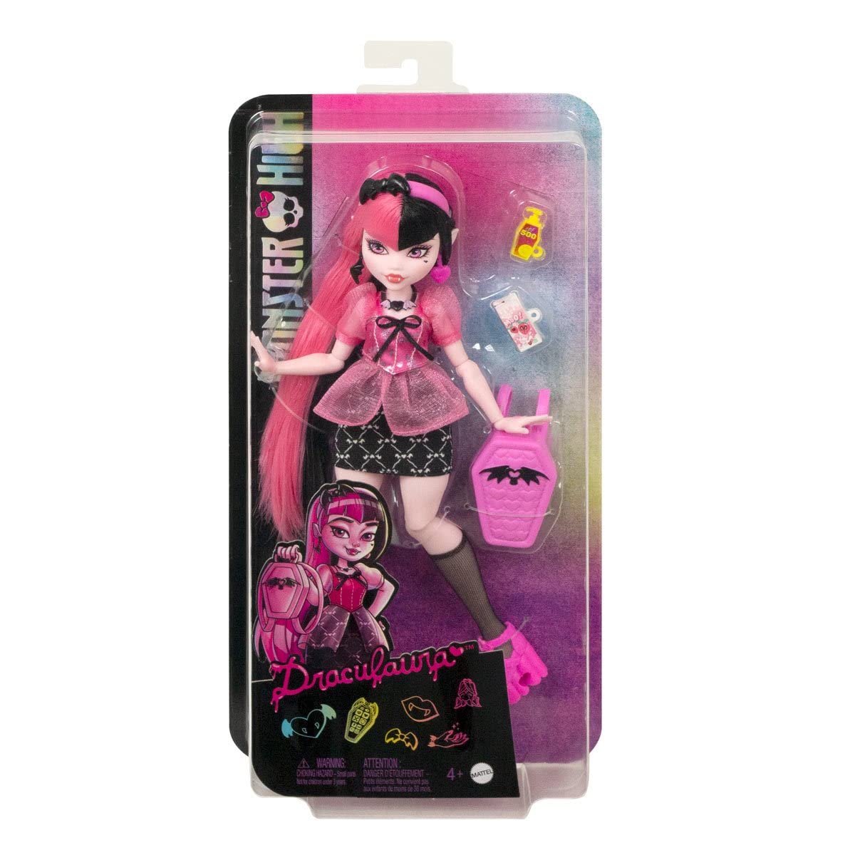 Monster High Draculaura Day Out Doll – 25 cm Articulated by Mattel (MTHKY71)