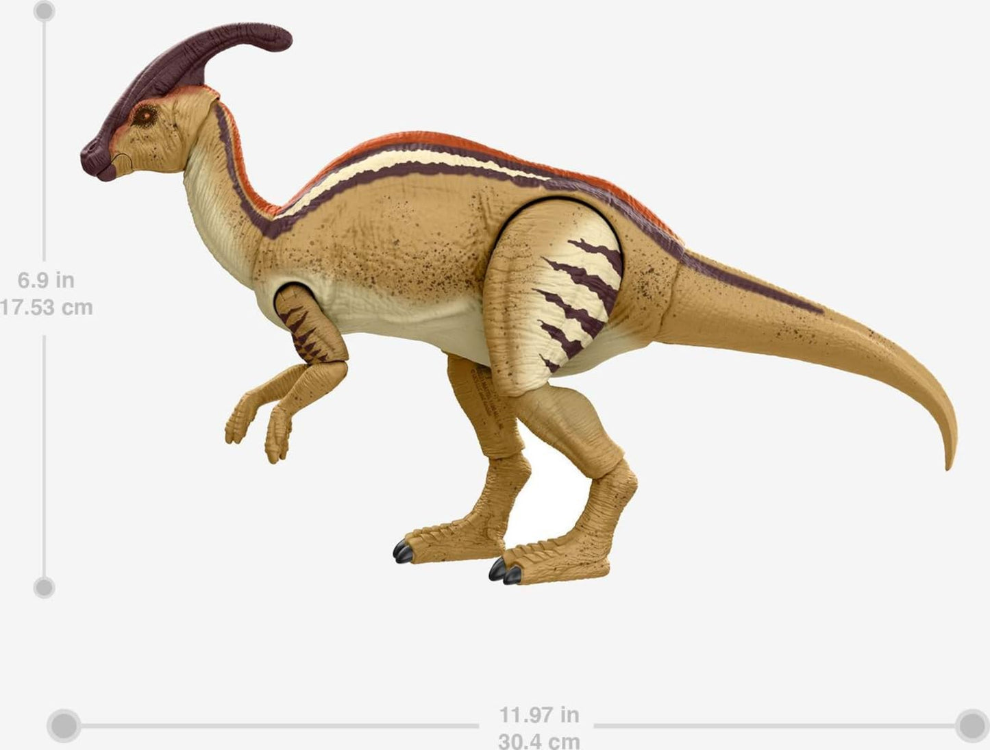 Mattel Jurassic World Hammond Collection Parasaurolophus Figure – 12” Dino Toy, 20 Articulations