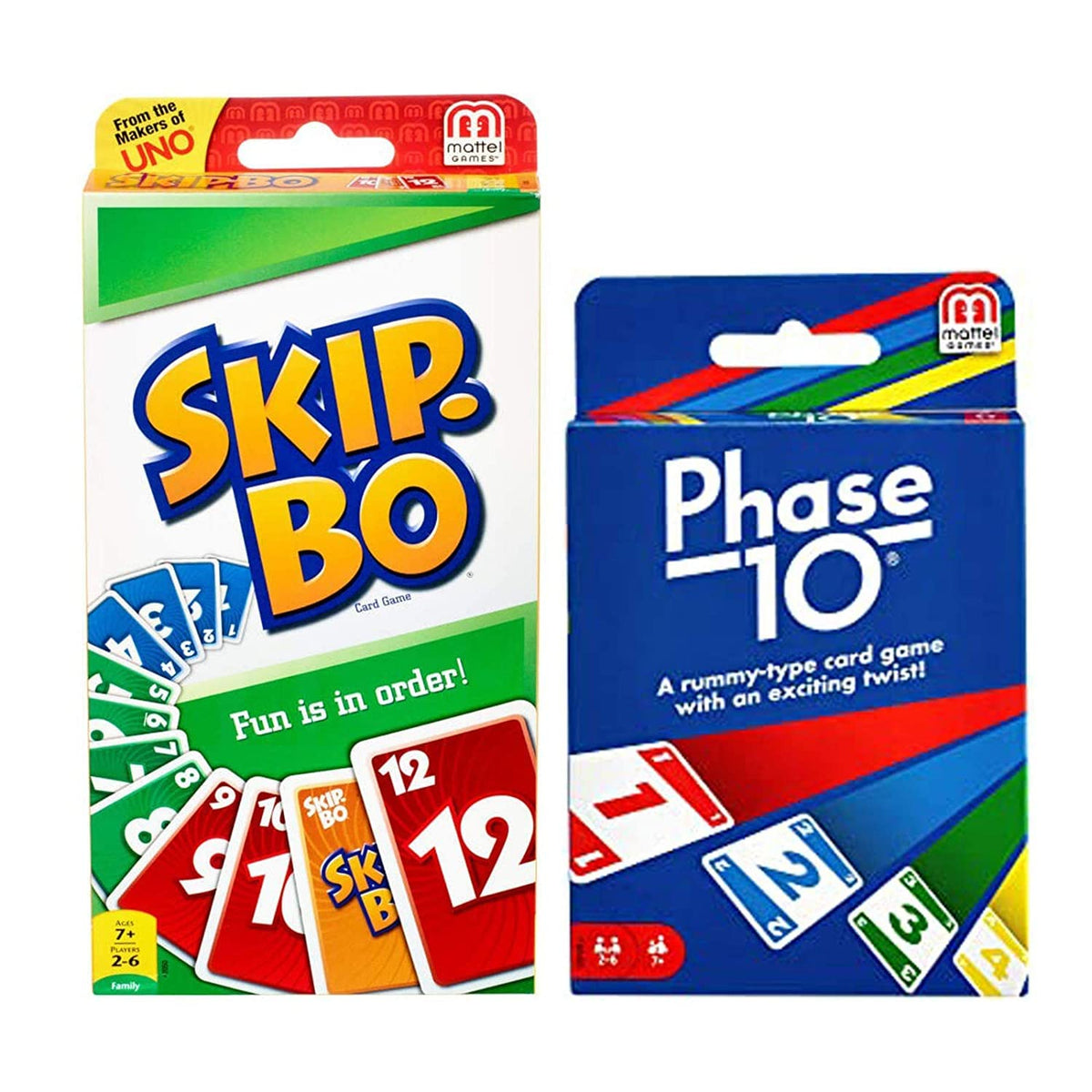 Mattel Phase 10 & Skip-Bo Card Game Set – Classic Family Games