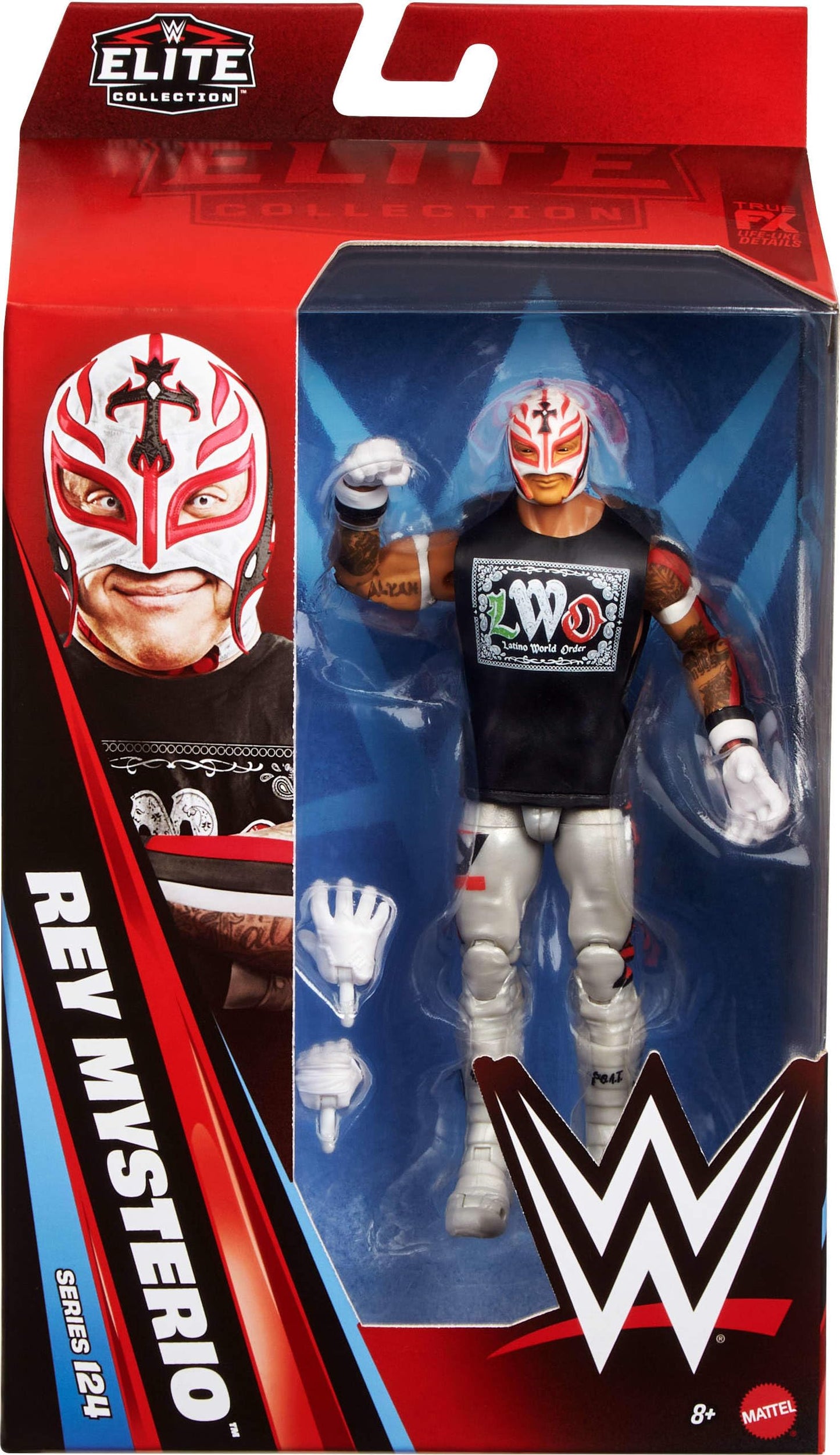 Mattel WWE Elite Rey Mysterio Figure Series #125 – 6-Inch, 25 Points of Articulation, Swappable Hands & Accessories