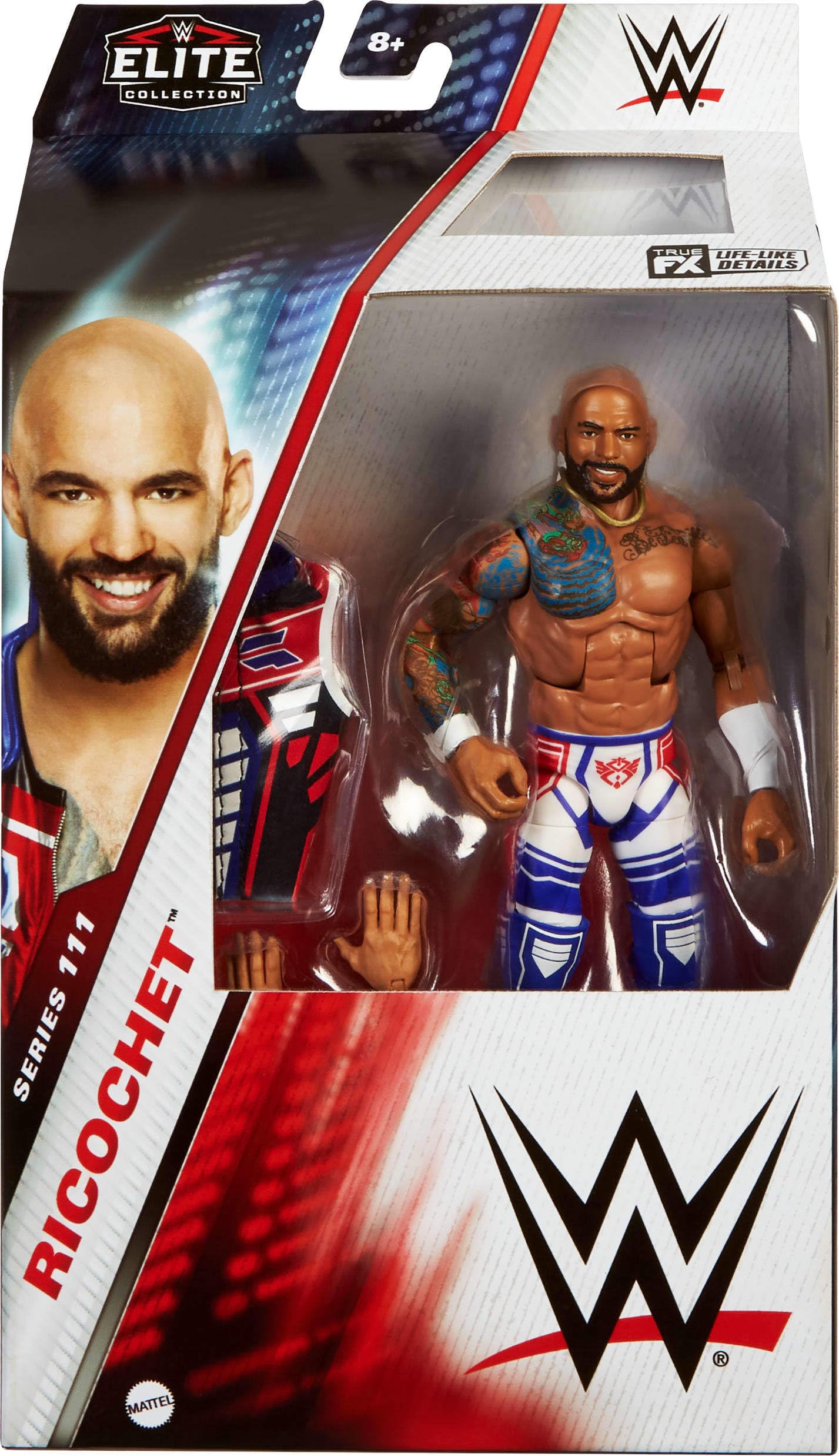Mattel WWE Elite Ricochet Action Figure – 25 Points of Articulation, 6-Inch Collectible