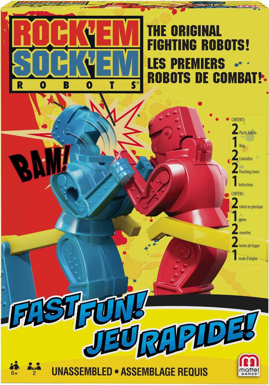 Mattel Rock 'Em Sock 'Em Robots Boxing Game for 2 Players | Ages 6+