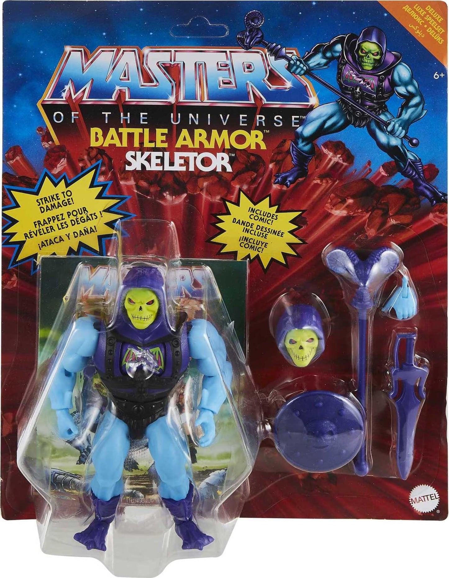 Mattel Masters of the Universe Origins Deluxe Skeletor Action Figure – 5.5-Inch Deluxe Battle Character for Storytelling & Display