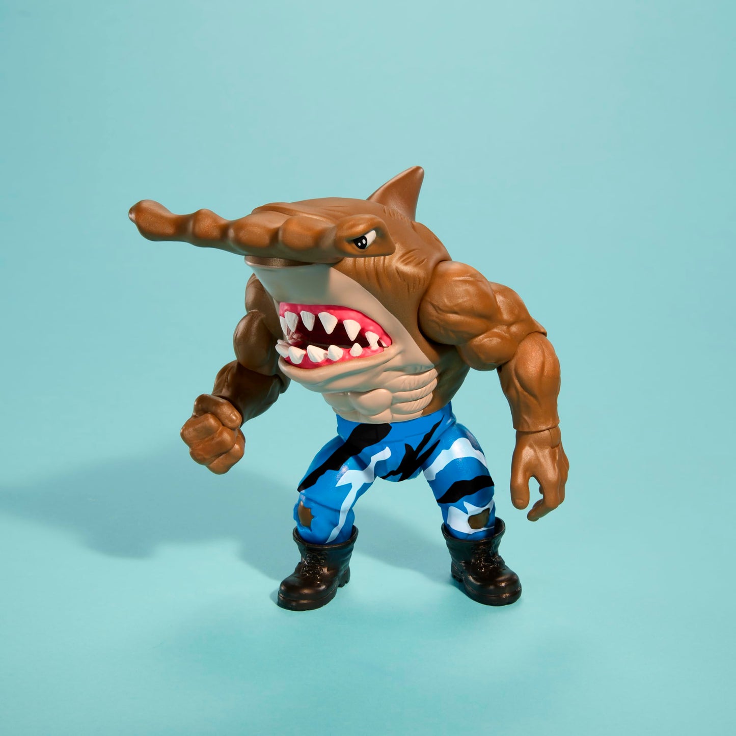 Mattel Street Sharks Jab Action Figure – 6-Inch with Bite & Head Butt Motion | 90s Cartoon Collectible