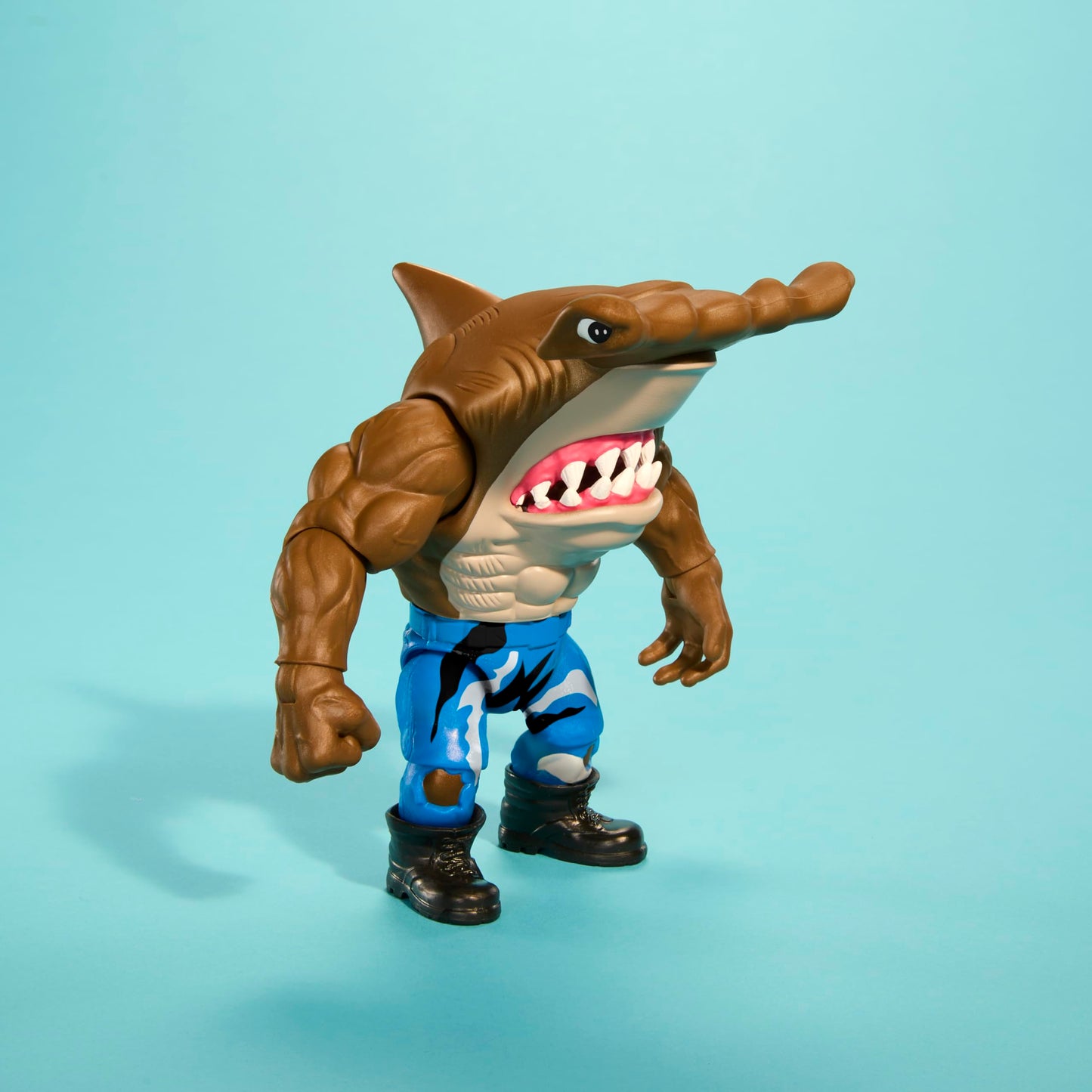 Mattel Street Sharks Jab Action Figure – 6-Inch with Bite & Head Butt Motion | 90s Cartoon Collectible