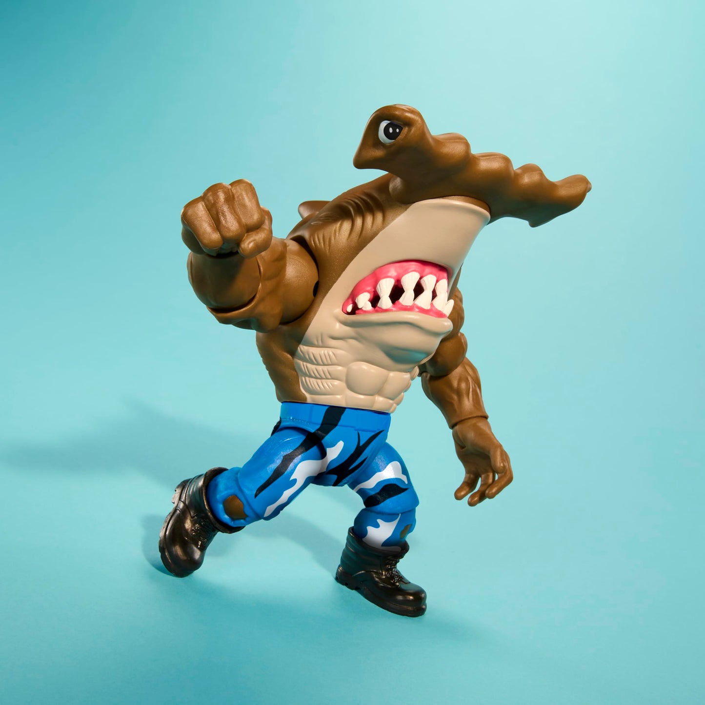 Mattel Street Sharks Jab Action Figure – 6-Inch with Bite & Head Butt Motion | 90s Cartoon Collectible