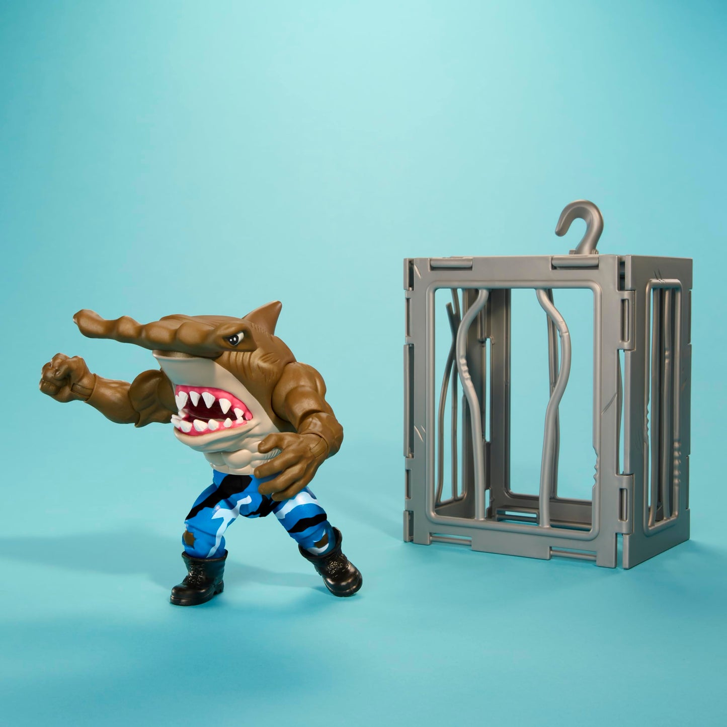 Mattel Street Sharks Jab Action Figure – 6-Inch with Bite & Head Butt Motion | 90s Cartoon Collectible