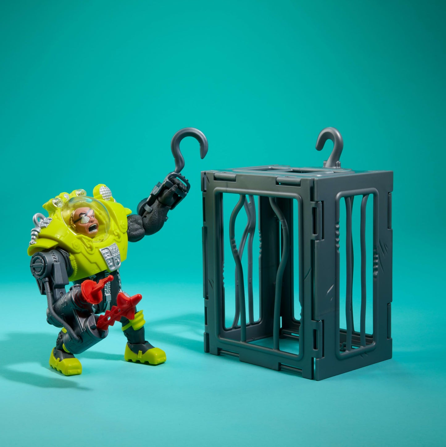 Mattel Street Sharks Dr. Piranoid Action Figure with Spring-Fired Speargun – 6-Inch Collectible Toy