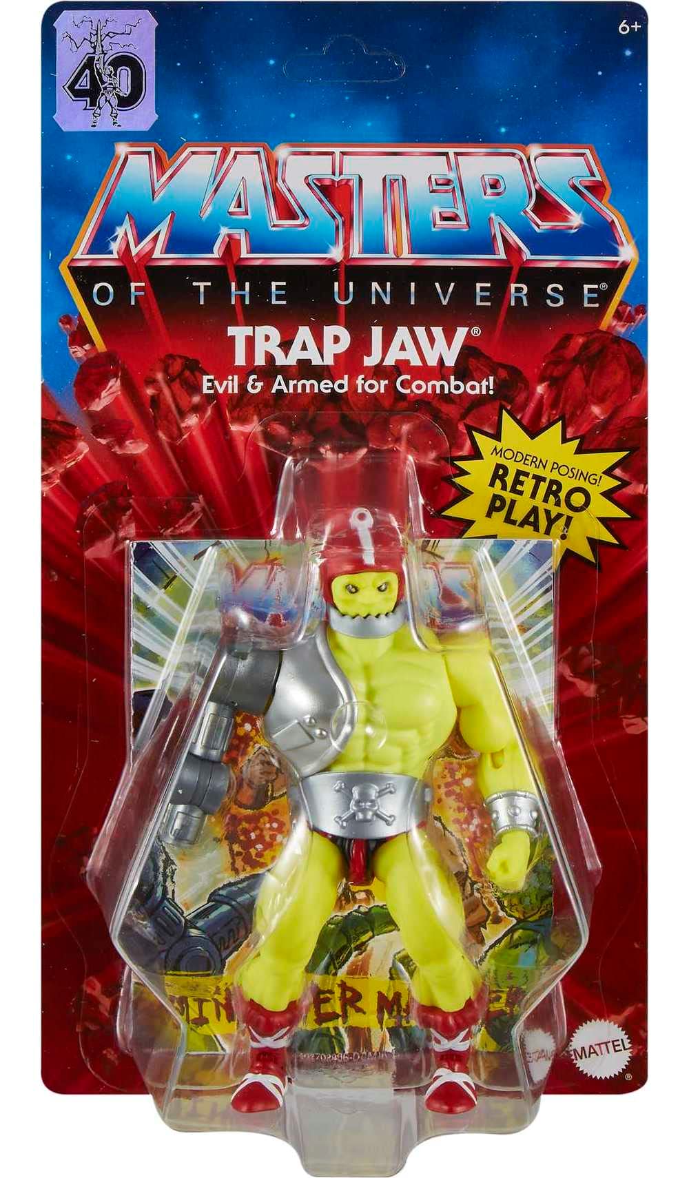 Trap Jaw Action Figure – Mattel MOTU Origins, 5.5-Inch, 16 Joints, Mini Comic