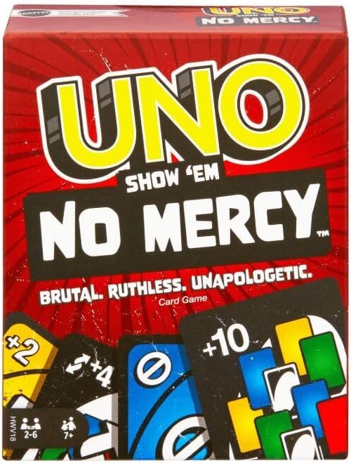 Mattel Uno No Mercy, Flip & Phase 10 Card Game Combo Pack – 3 Classic Party Games