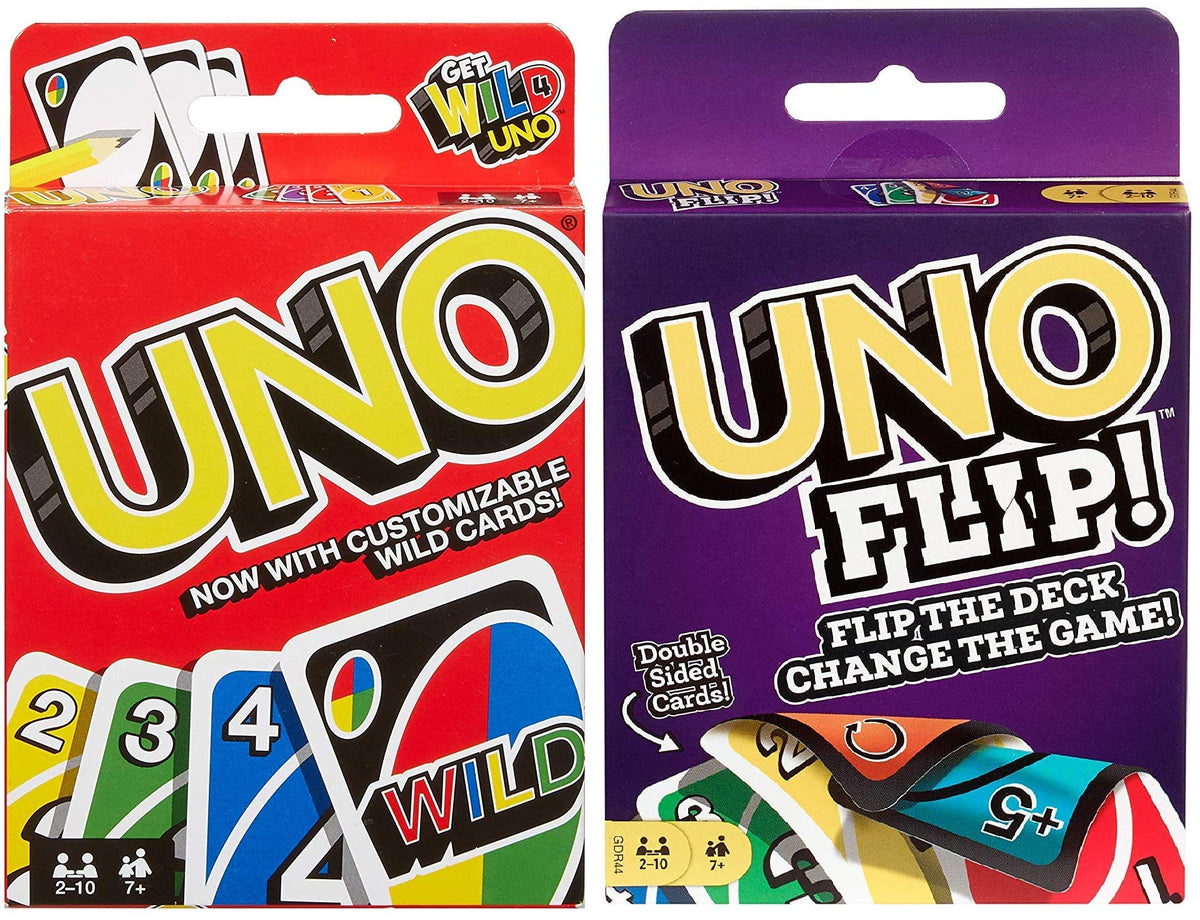 Mattel UNO Original & UNO Flip Combo Pack – 2 Classic Card Games in 1