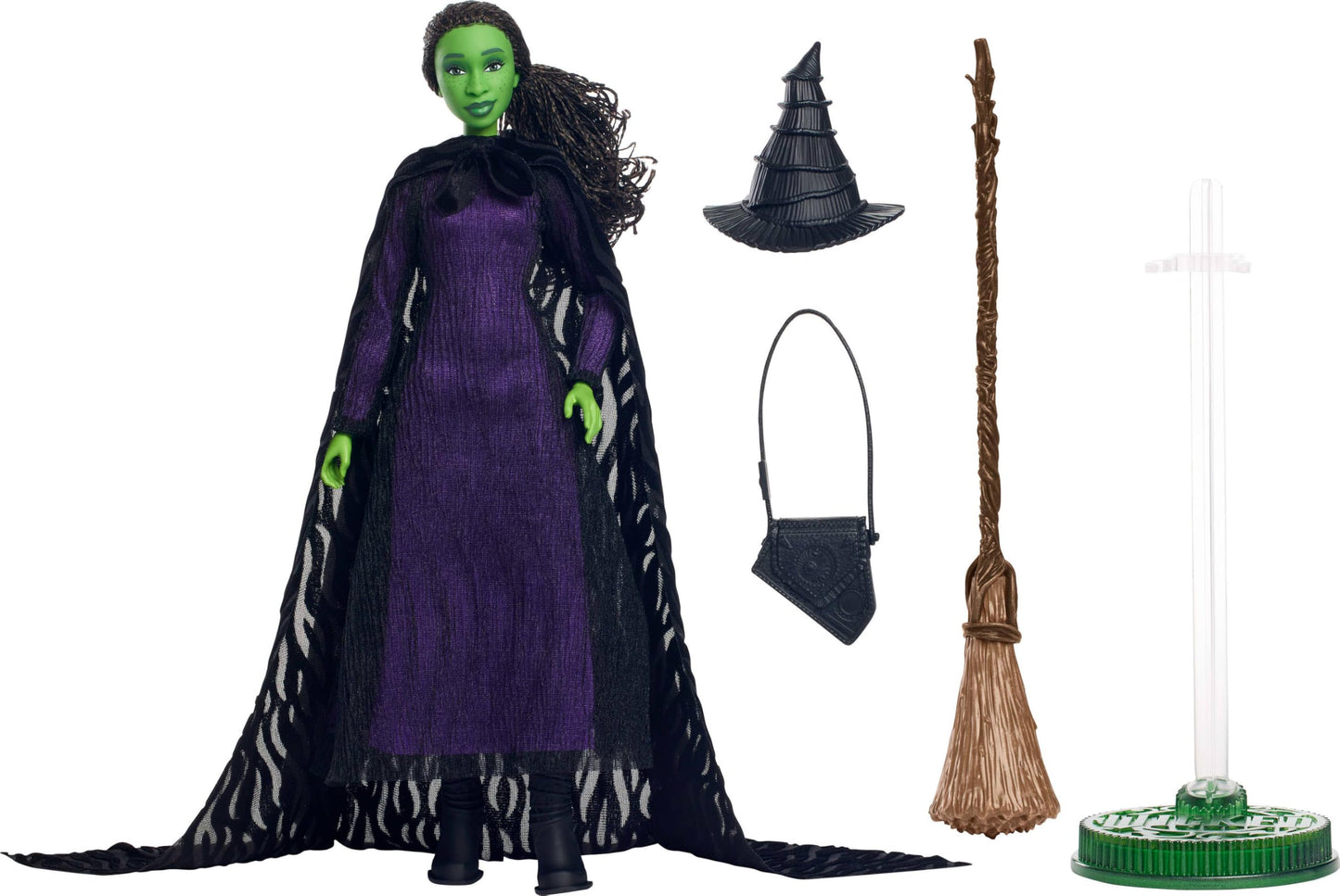 Mattel Universal Wicked Deluxe Elphaba Doll – 11-Point Articulation, Cape, Hat & Accessories