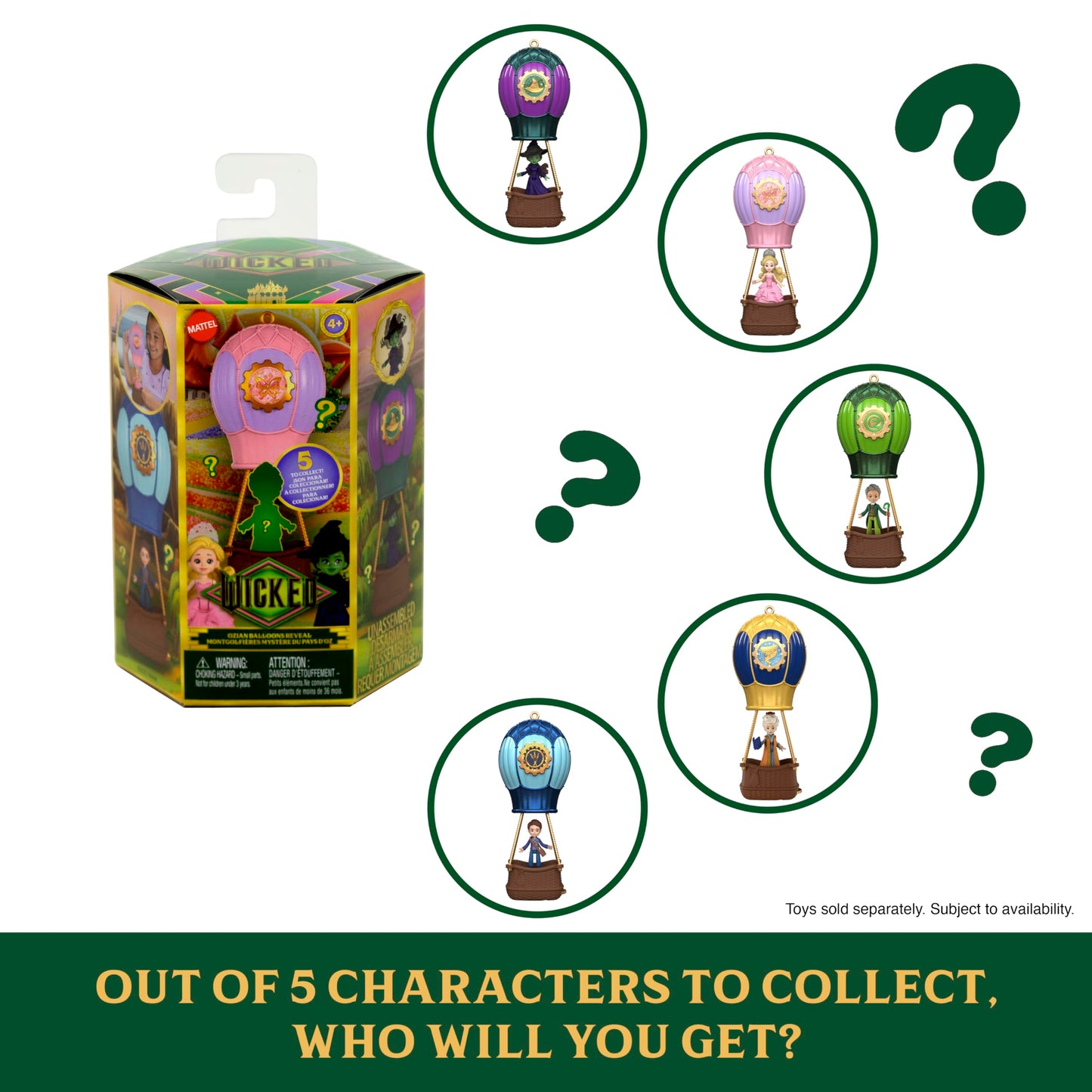 Mattel Wicked Ozian Balloons Reveal Toy Set – Surprise Doll, Hot Air Balloon & Accessory