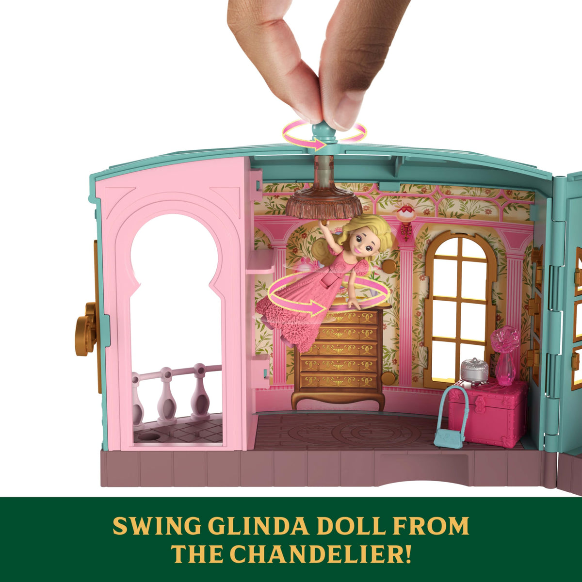 Mattel Wicked So Popular Dorm Playset – Glinda & Elphaba, 3 Play Spaces & 9 Accessories, Inspired by Universal Pictures’ Wicked