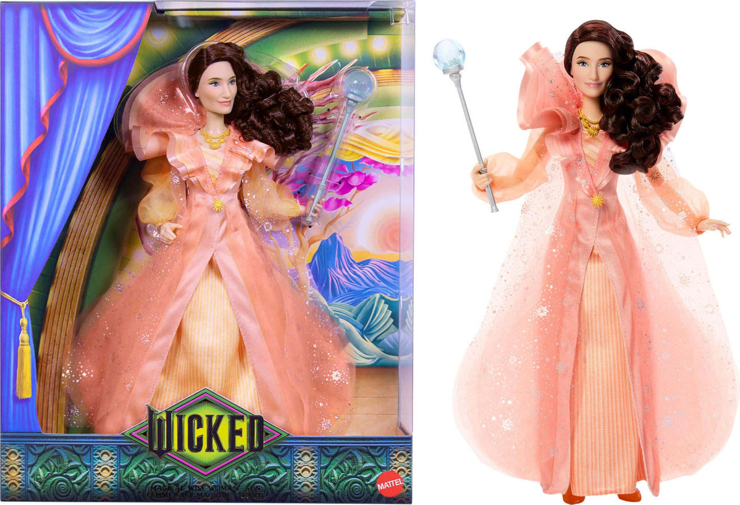 Mattel Wicked Magical Wise Woman Sun Fashion Doll — Removable Deluxe Outfit & Accessories (Inspired by The Movie)