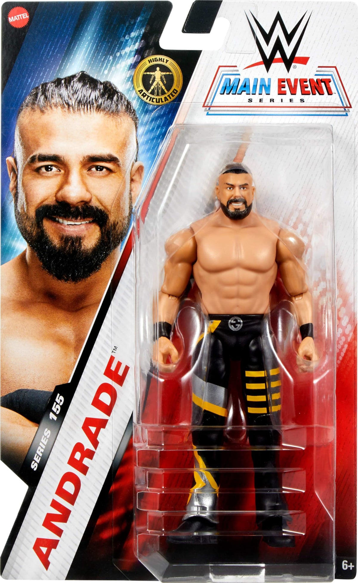 Mattel WWE Andrade Action Figure | Main Event Series #155, 6-Inch with 10 Points of Articulation