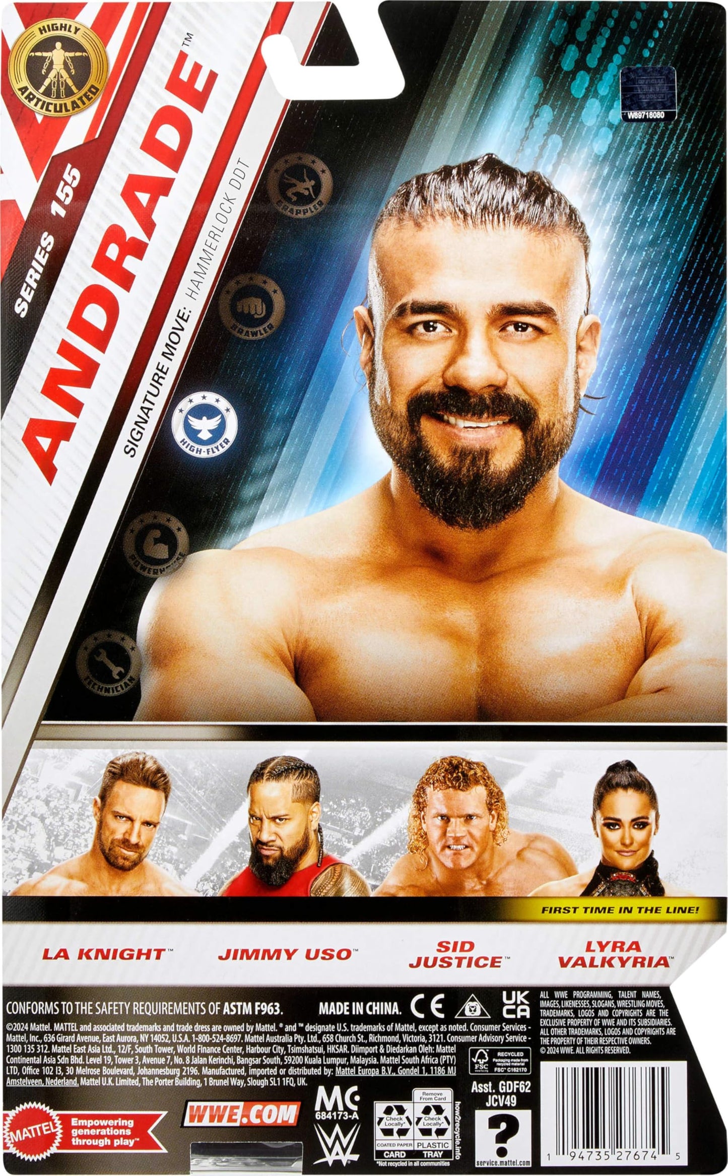 Mattel WWE Andrade Action Figure | Main Event Series #155, 6-Inch with 10 Points of Articulation
