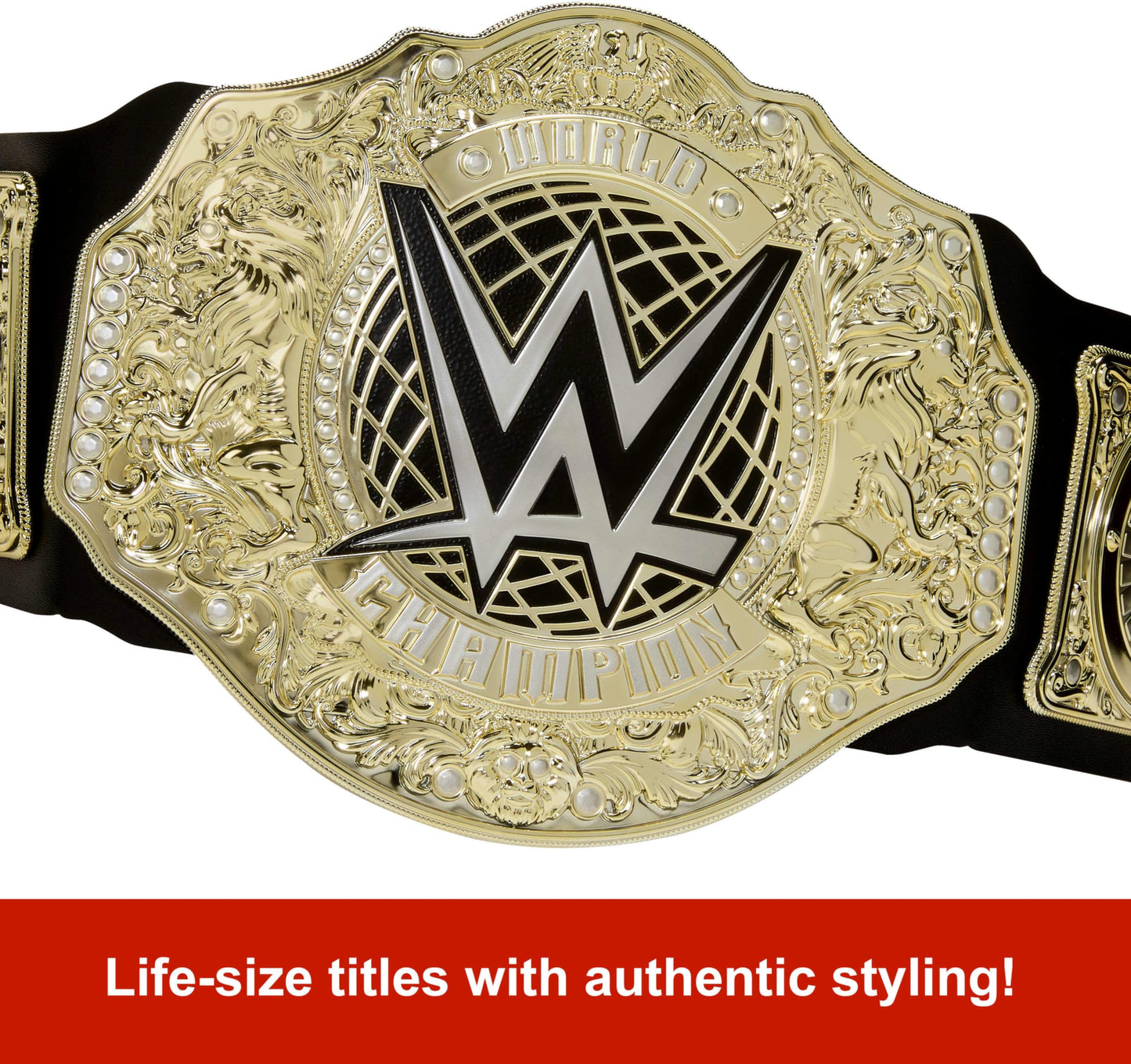 Mattel WWE Championship Belt – 3+ ft Leather-Like Kids Role-Play Title