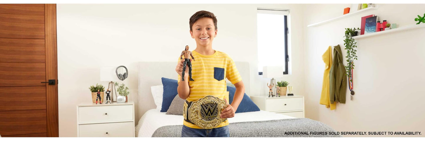 Mattel WWE Championship Belt – 3+ ft Leather-Like Kids Role-Play Title