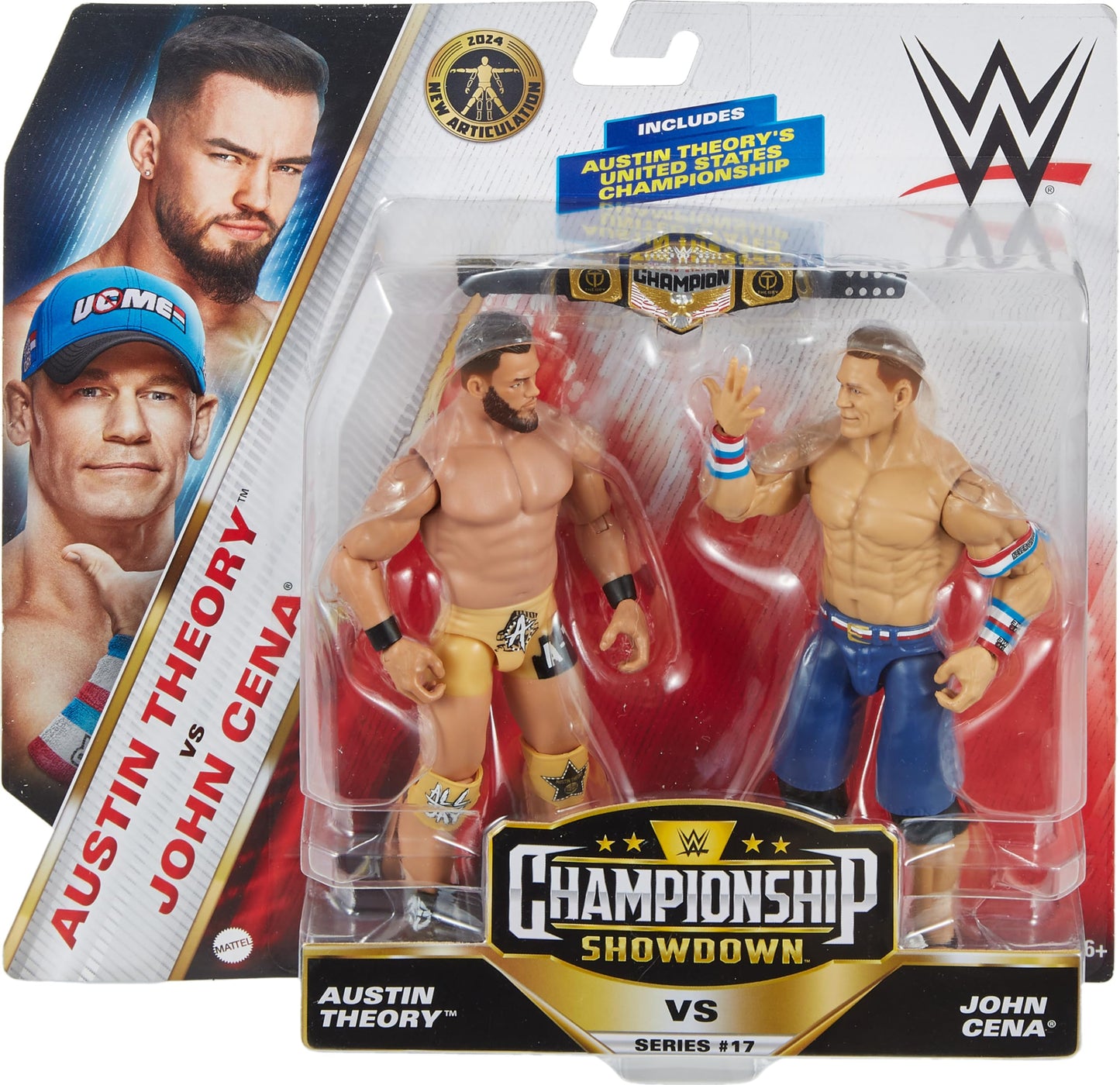Mattel WWE Championship Showdown 2-Pack: John Cena vs Austin Theory (Series #17) – 6-Inch Figures