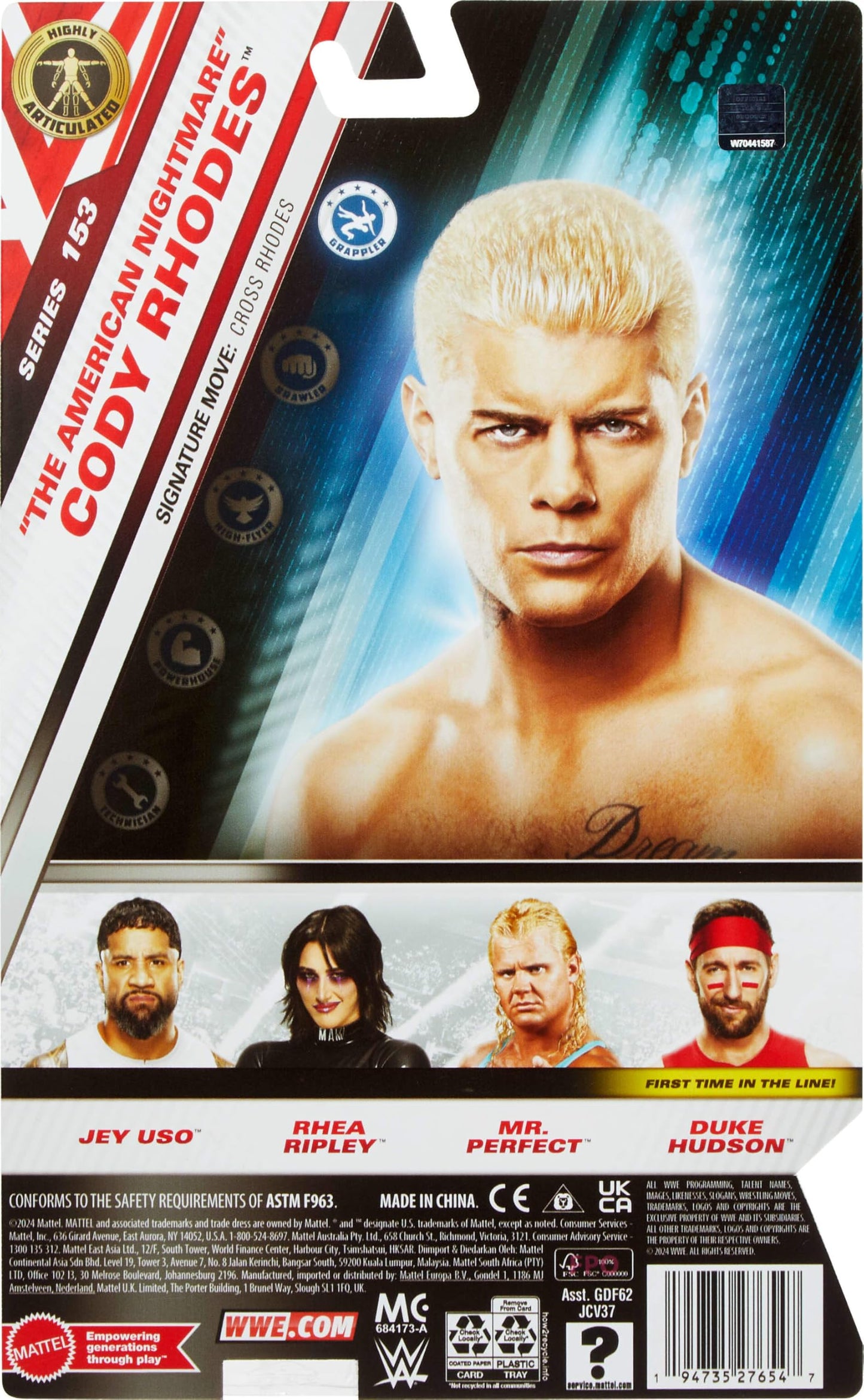 Mattel WWE Cody Rhodes Action Figure – The American Nightmare, 6-Inch Main Event Series #153 | 10 Points of Articulation