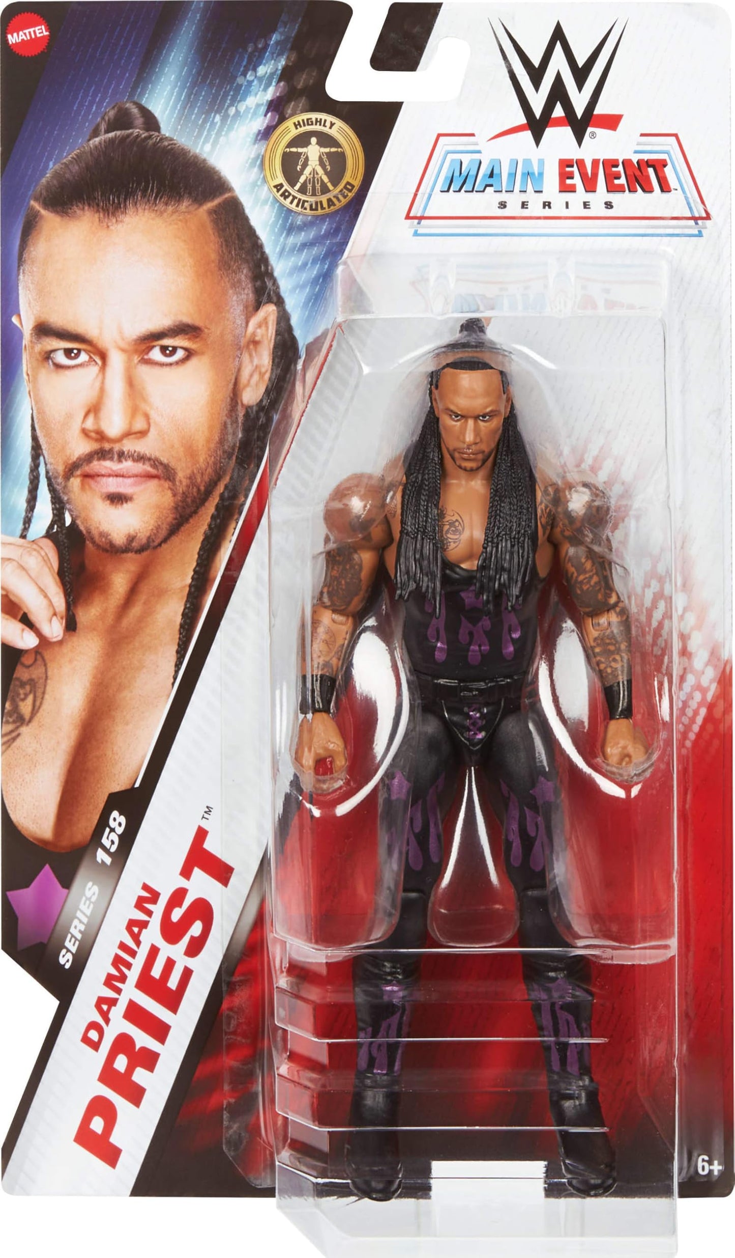 Mattel WWE Damian Priest Action Figure – Main Event Series #158 | 6-Inch Collectible with 14 Points of Articulation