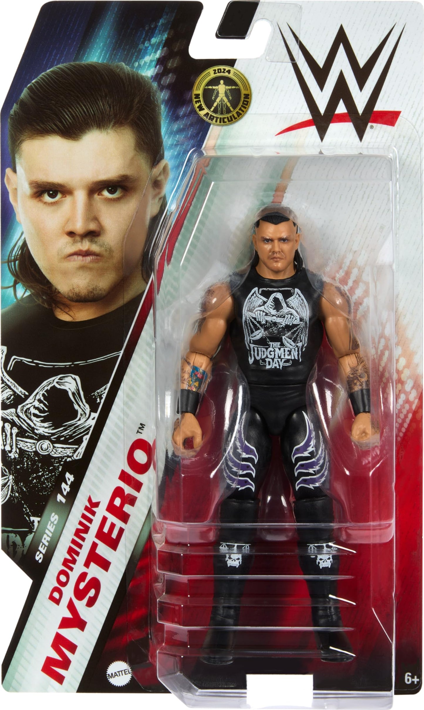 Mattel WWE Dominik Mysterio 6-Inch Action Figure | Series 144, 10-Point Articulation