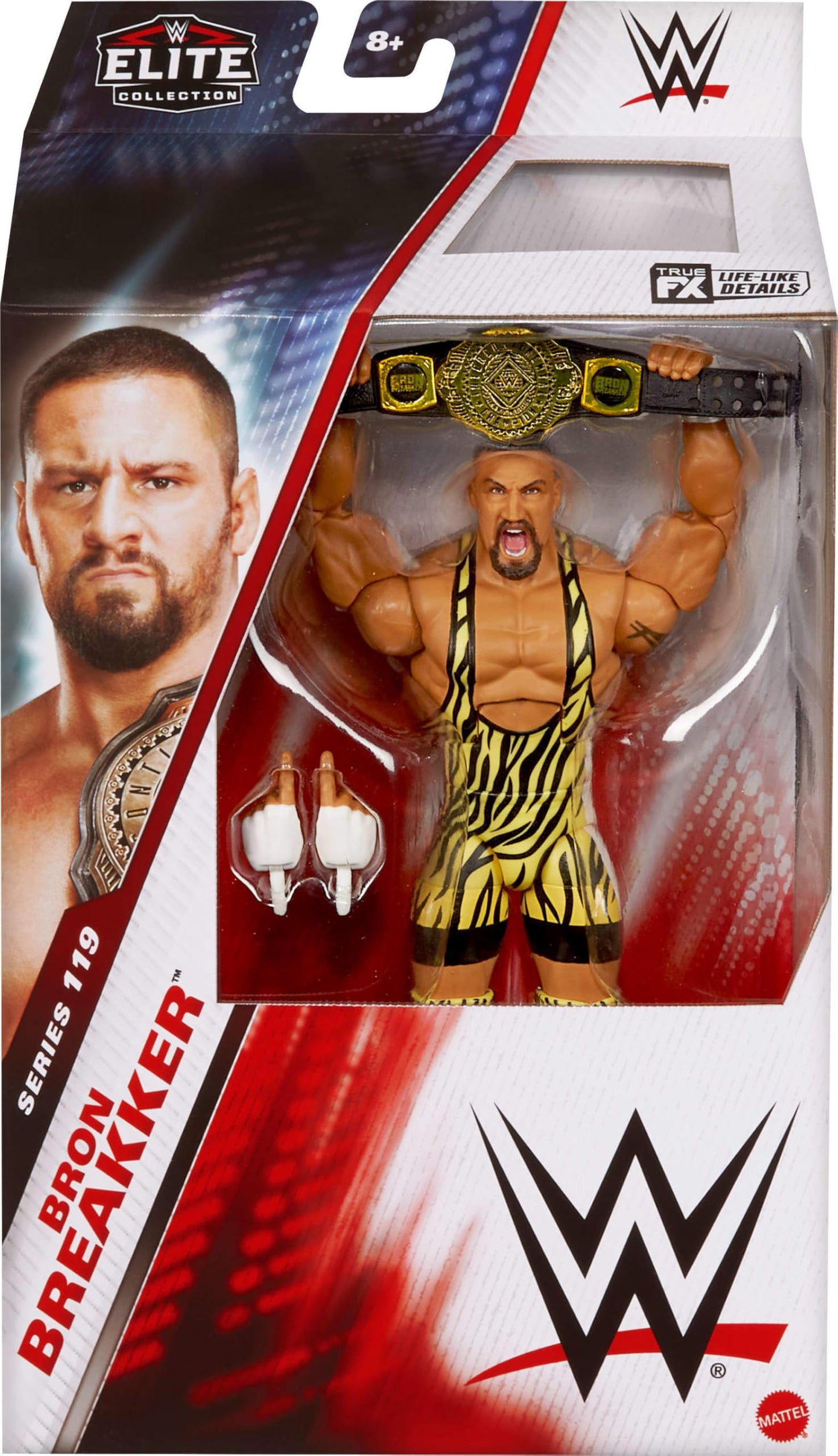 Mattel WWE Elite Bron Breaker 6-Inch Figure – 25 Points of Articulation & Swappable Hands