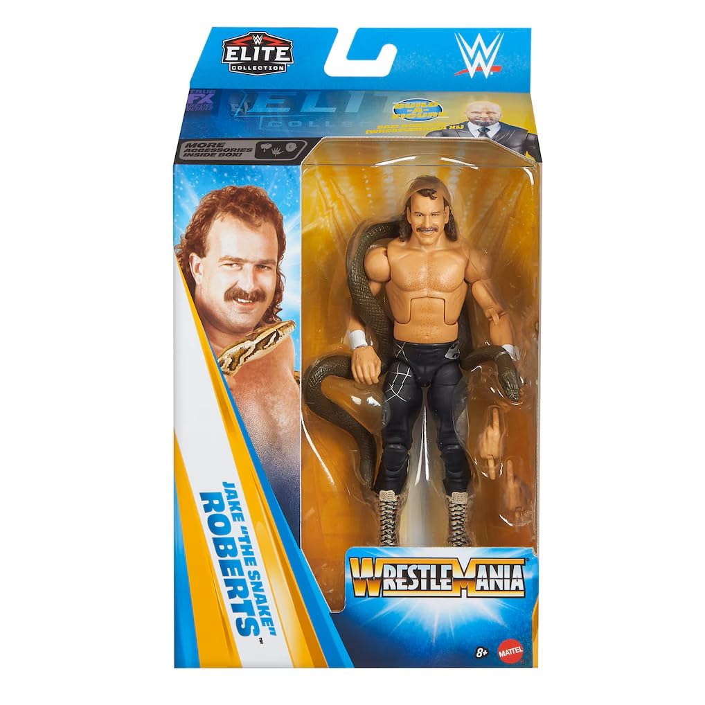 Mattel WWE Elite Premium Live Event Jake Roberts Set — WrestleMania Build-A-Figure
