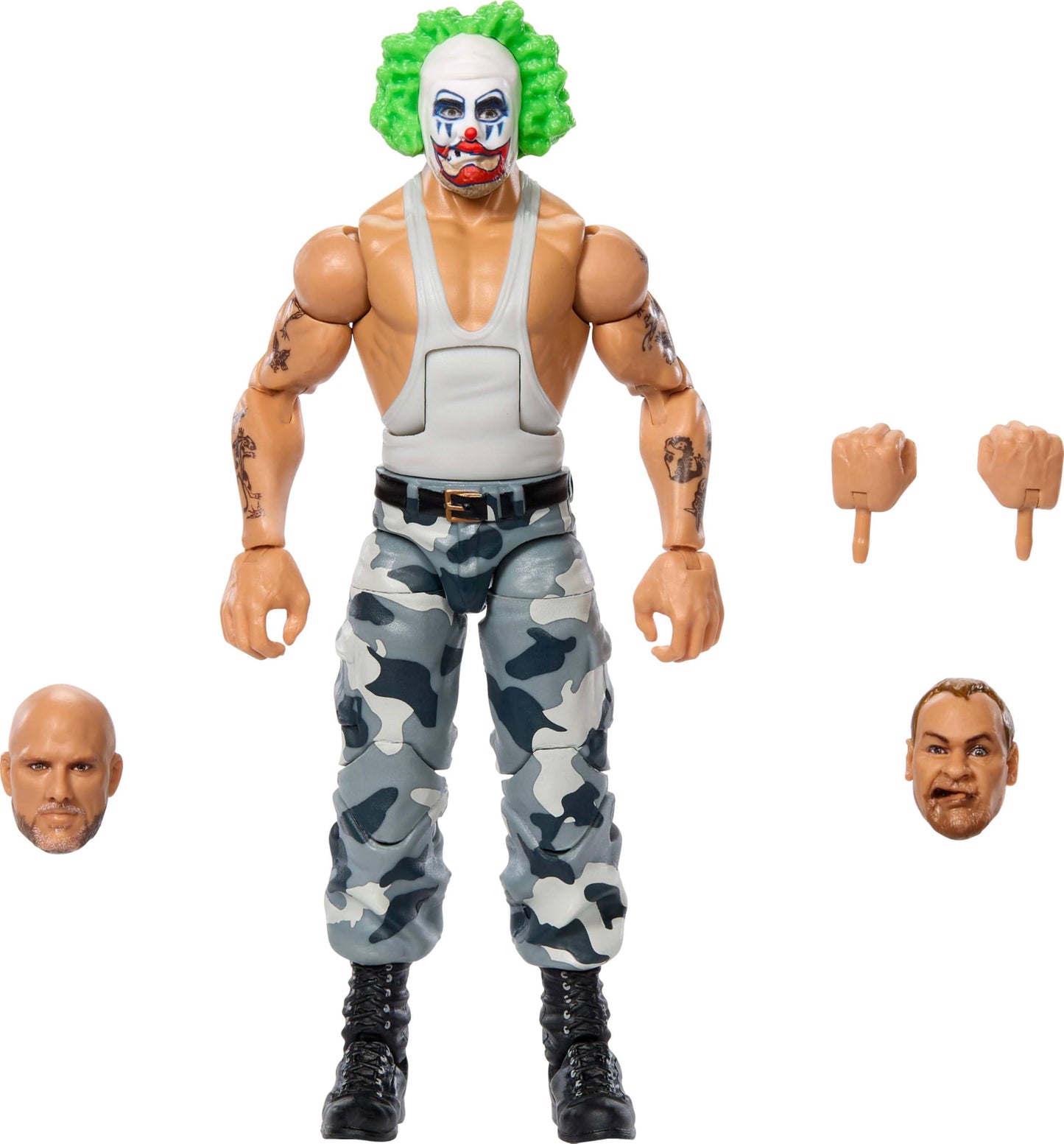 Mattel WWE Elite Collection Premium Live Event Luke Bushwhacker Action Figure + Build-A-Figure