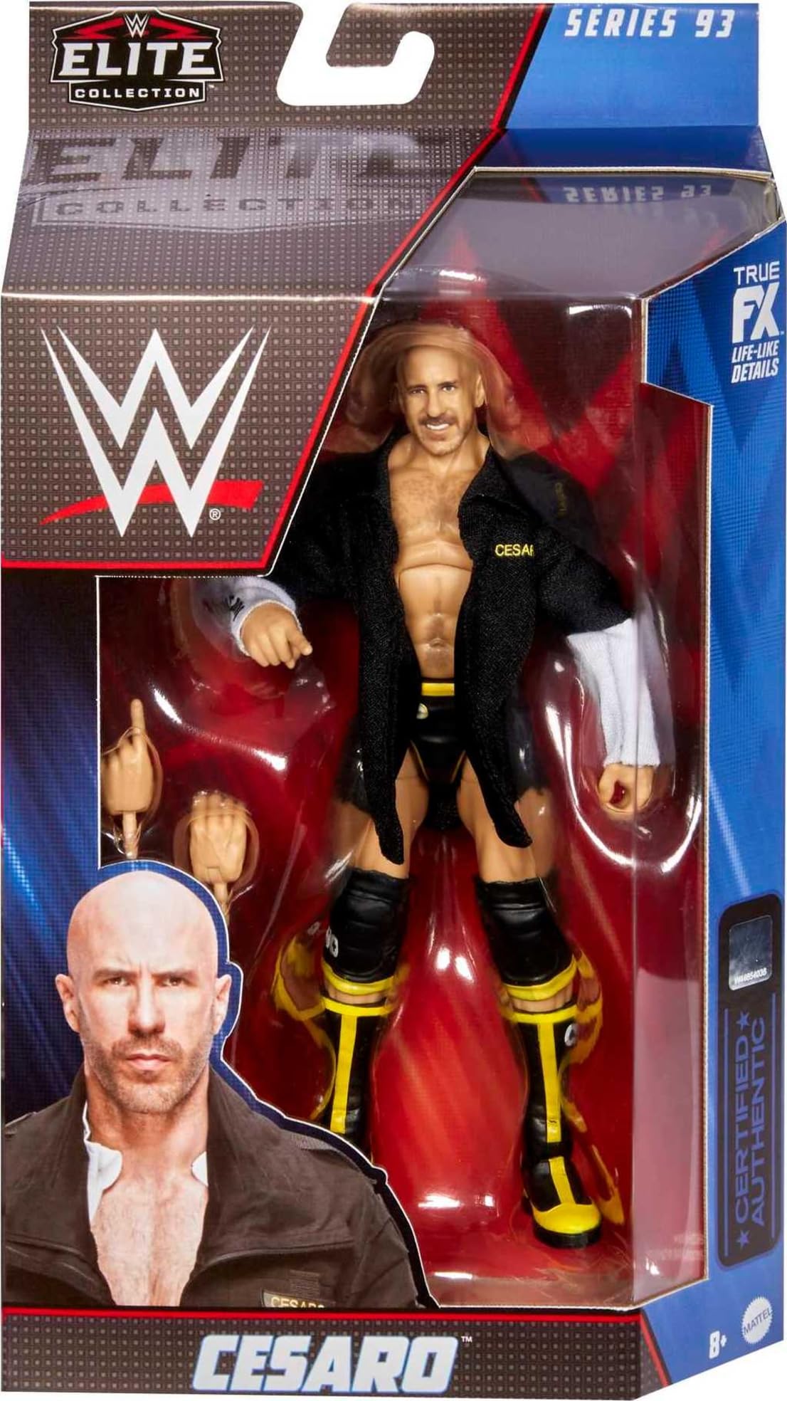Mattel WWE Elite Cesaro Action Figure - 25-Point Articulation & TrueFX