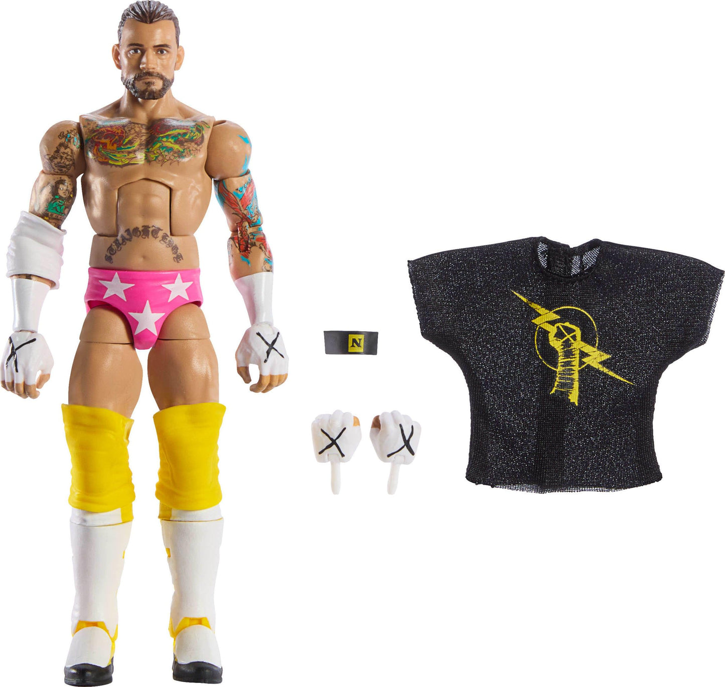 Mattel WWE Elite CM Punk Figure — 25-Point Articulation, Series 113