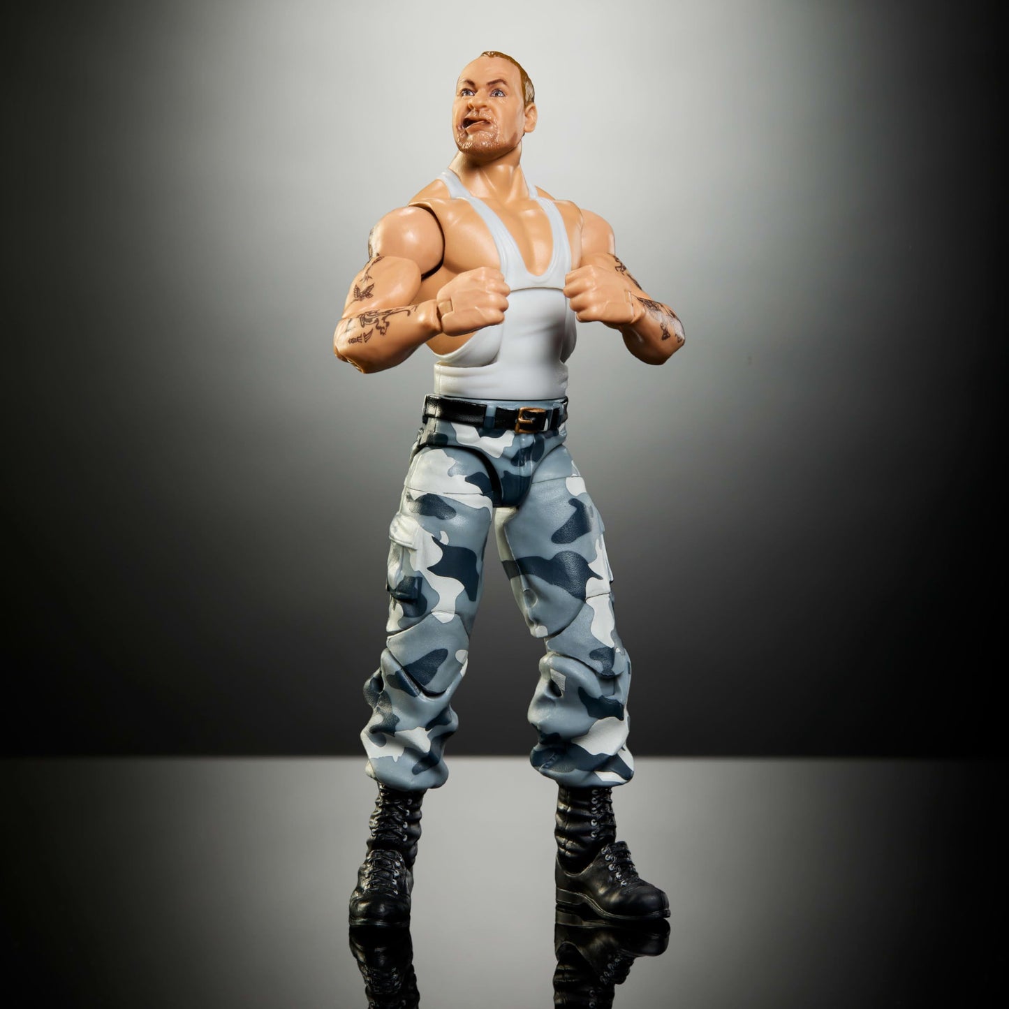 Mattel WWE Elite Collection Premium Live Event Luke Bushwhacker Action Figure + Build-A-Figure