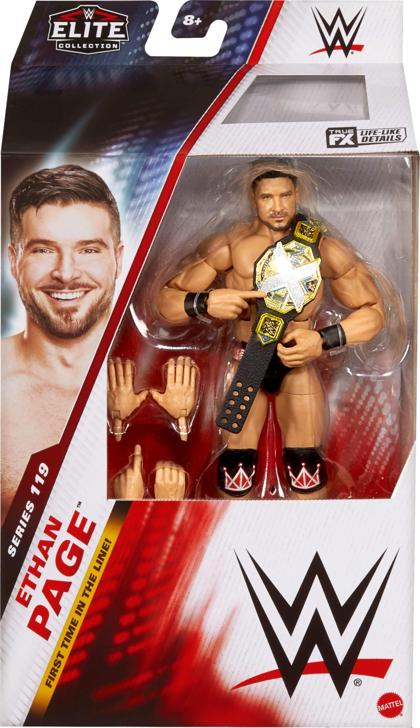 Mattel WWE Elite Ethan Page Figure – 6-Inch, 25 Points of Articulation, Series #119