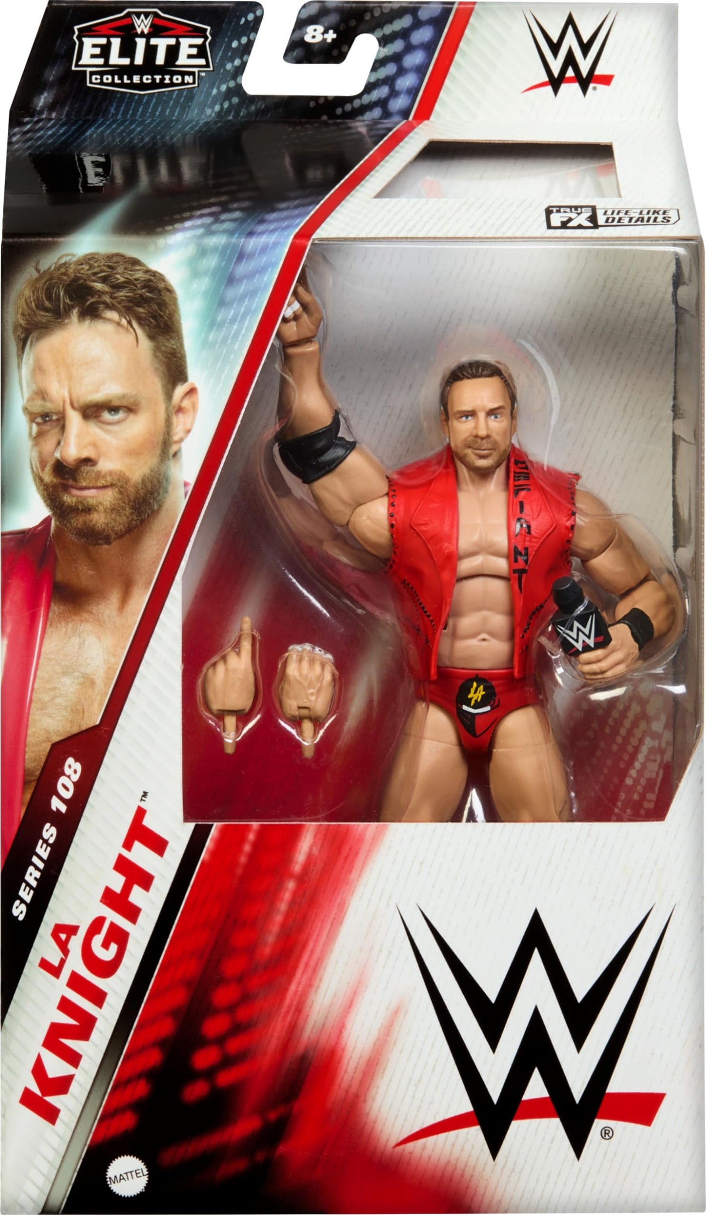 Mattel WWE Elite Collection LA Knight Figure – 6-Inch Collectible, 25 Points of Articulation, Swappable Hands (Series 108)
