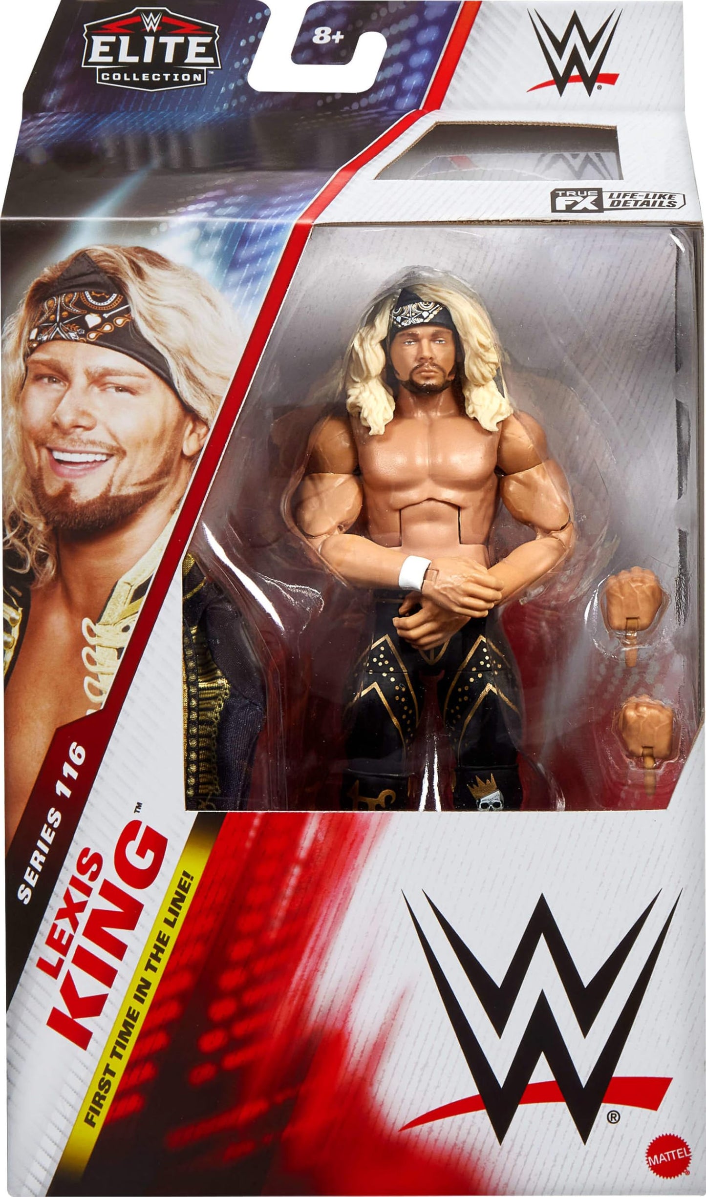Mattel WWE Elite Lexis King Figure - 6-Inch, 25 Articulation, Swappable Hands | Series 116
