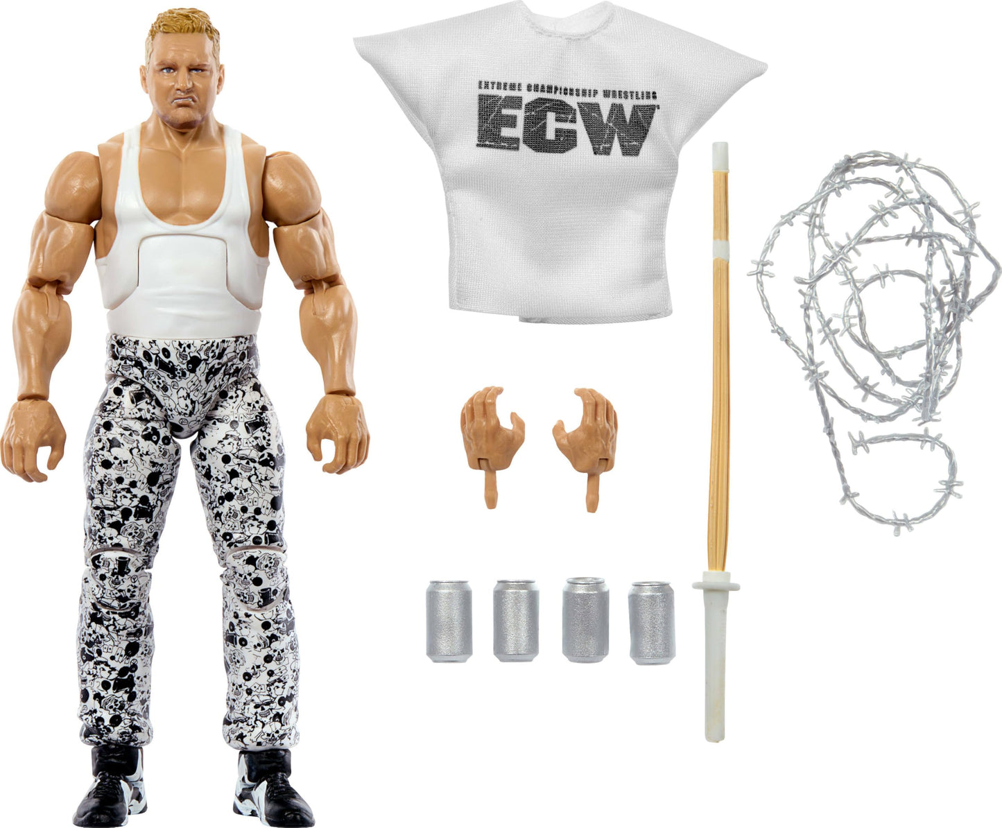 Mattel WWE Elite The Sandman Figure – 6-Inch, 25-Point Articulation, TrueFX Details & Swappable Hands