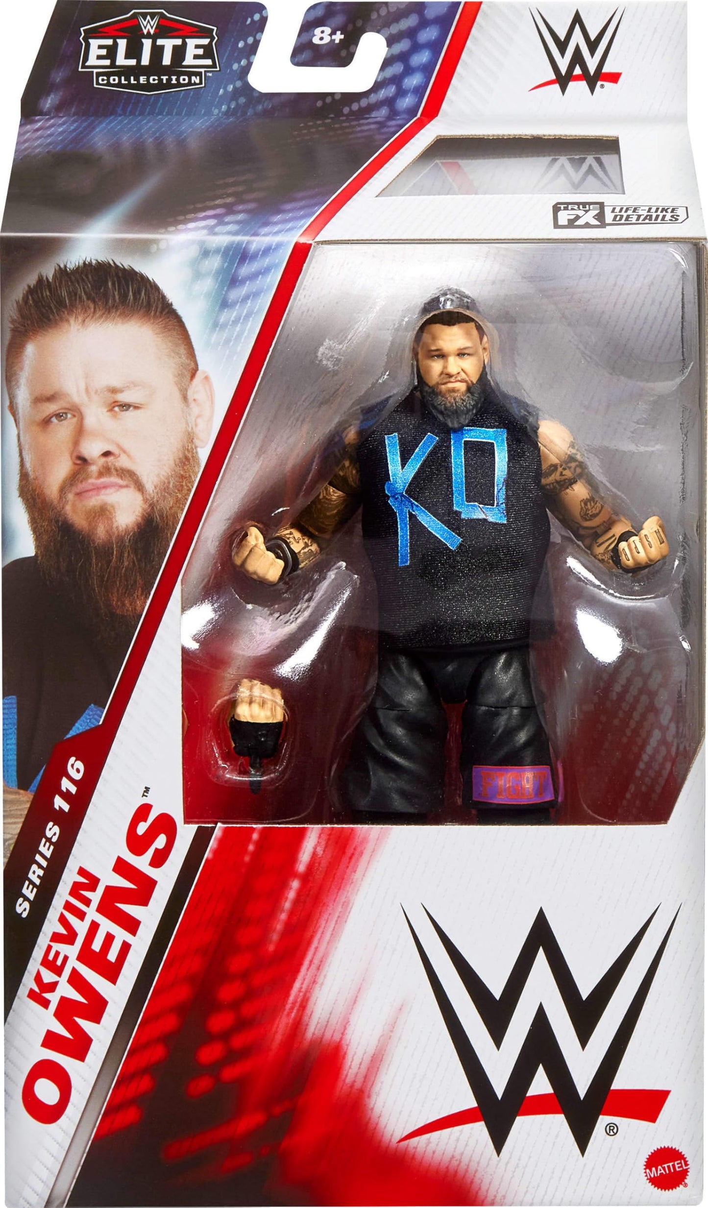 Mattel WWE Elite Series 116 Kevin Owens Figure — 6-Inch, 25 Points of Articulation