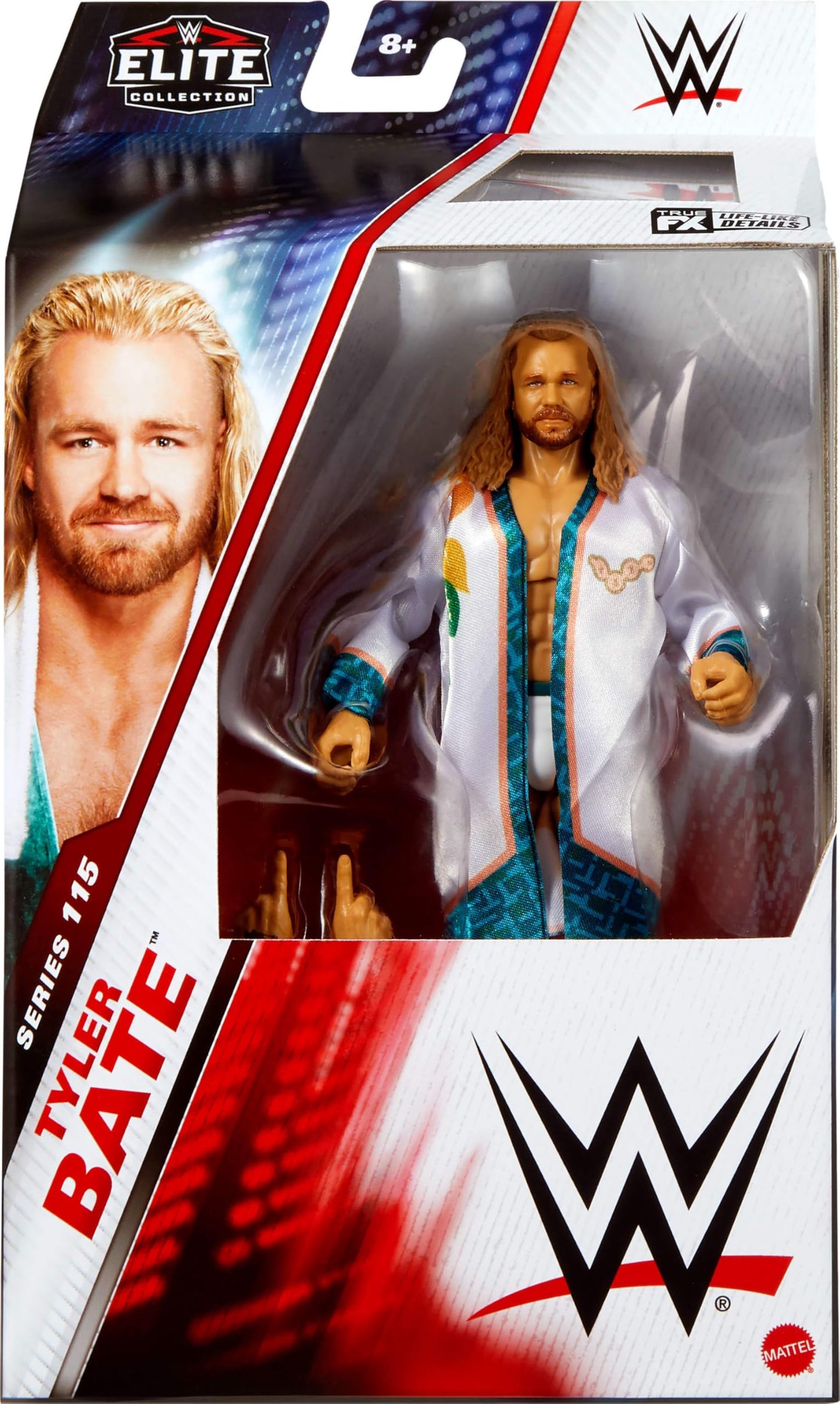 Mattel WWE Elite Tyler Bate Figure – 6-Inch, 25 Points of Articulation, Swappable Hands | Series 115