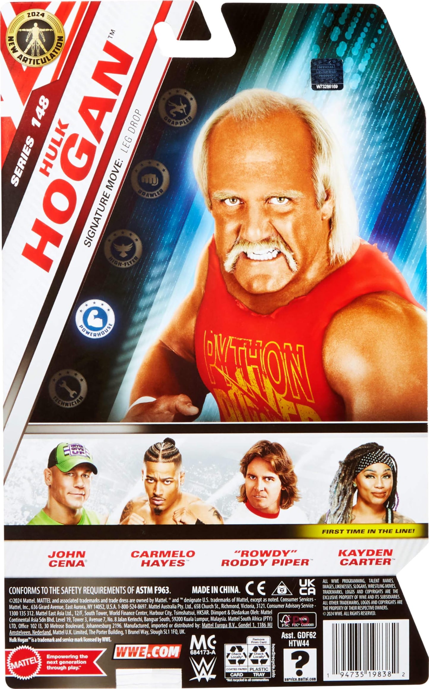 Mattel WWE Action Figure: 6-Inch Hulk Hogan with 10 Articulation Points