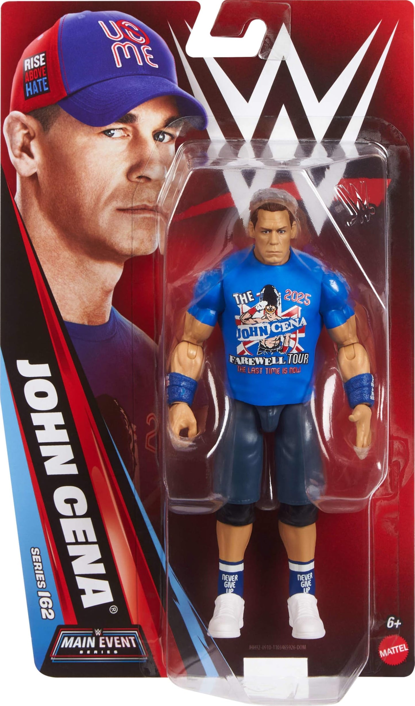 Mattel WWE John Cena Action Figure – Main Event Series #162, 6-Inch Collectible with 14 Points of Articulation