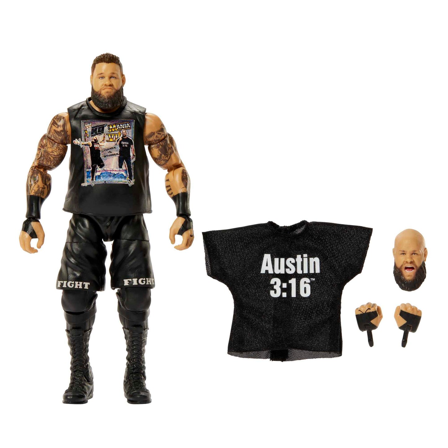 Mattel WWE Kevin Owens Elite Collection 6-Inch Action Figure | Deluxe Articulation & TrueFX Detailing