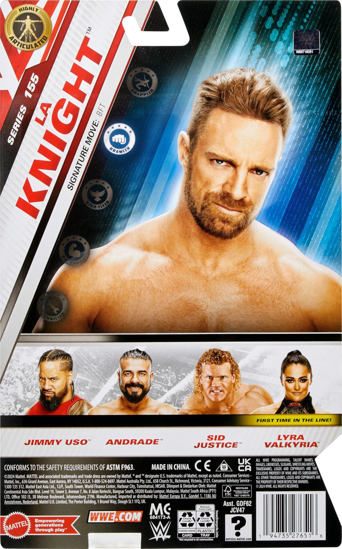 Mattel WWE LA Knight Action Figure | Main Event Series #155 | 6-Inch with 10 Articulation Points