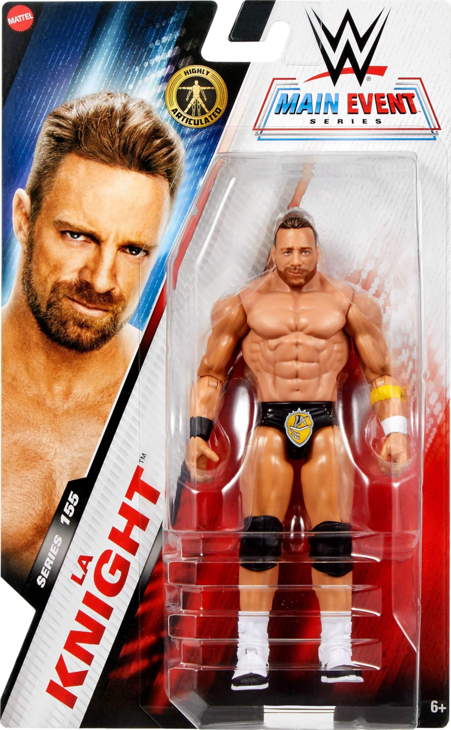 Mattel WWE LA Knight Action Figure | Main Event Series #155 | 6-Inch with 10 Articulation Points