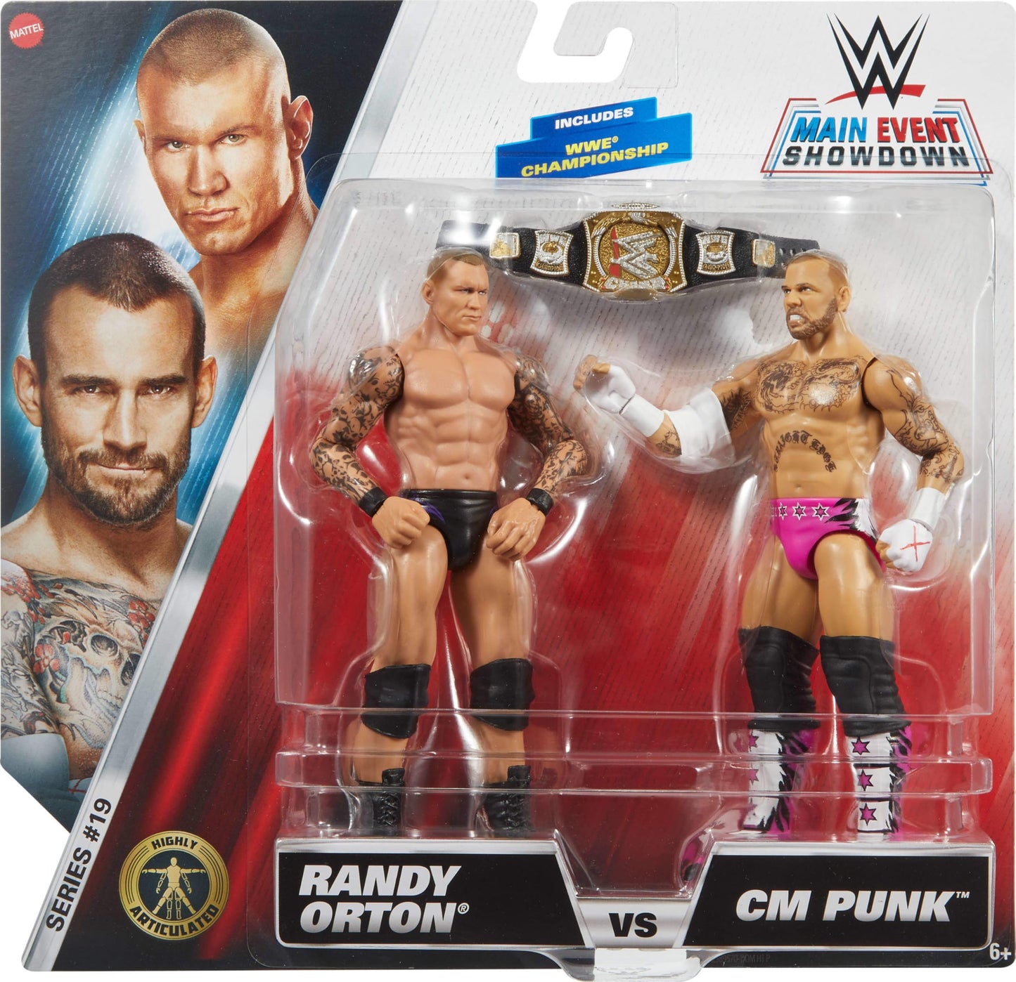 Mattel WWE Main Event Championship Showdown 2-Pack CM Punk vs Randy Orton – 6-Inch Figures