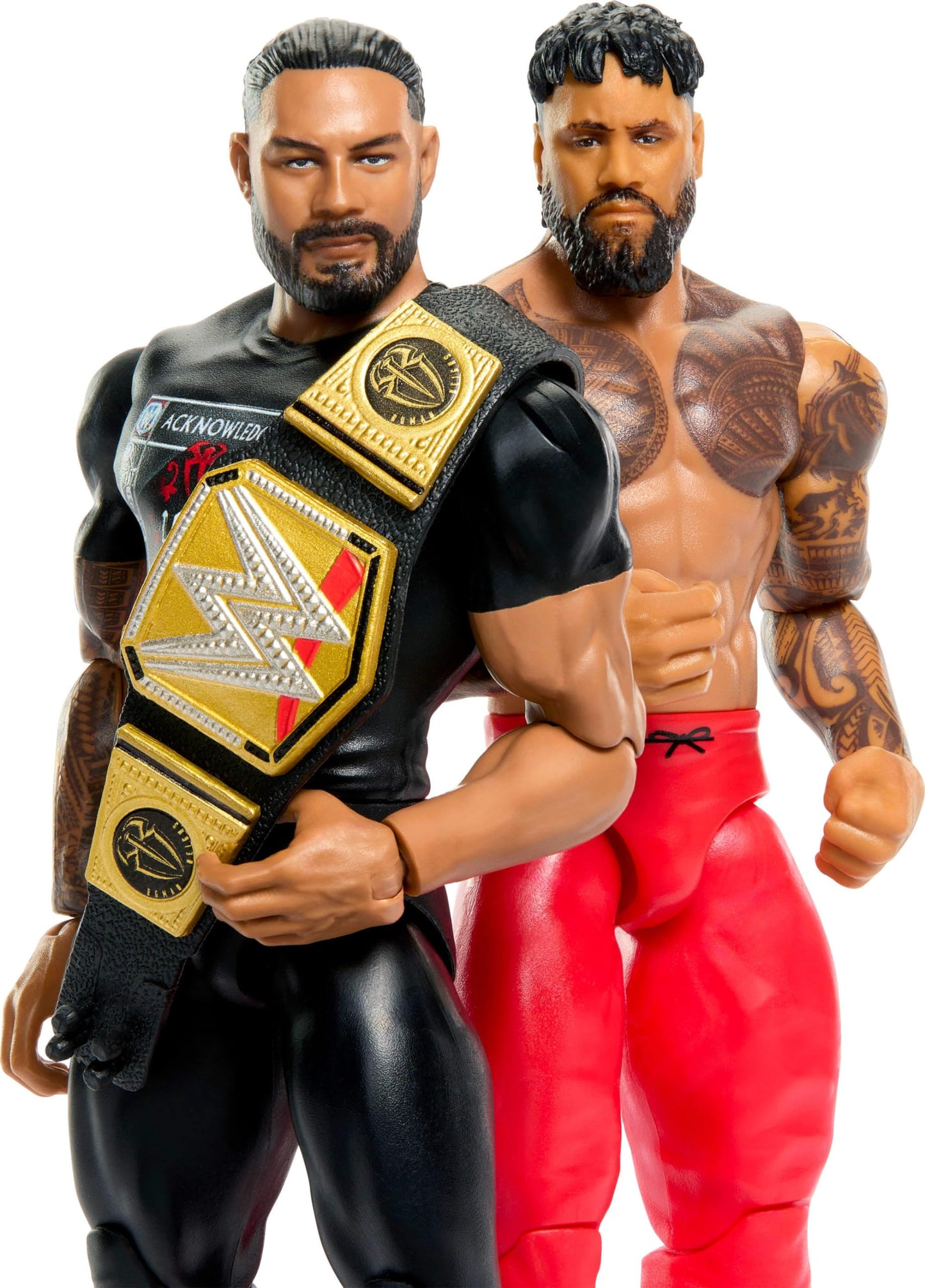 Mattel WWE Main Event Championship Showdown 2-Pack: Roman Reigns vs Jey USO – 6-Inch Action Figures