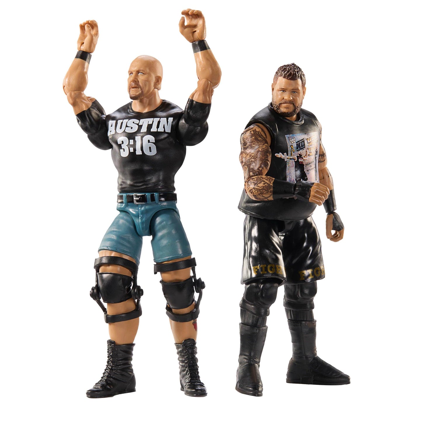 Mattel WWE Main Event Showdown 2-Pack: Stone Cold Steve Austin vs Kevin Owens Collectible Set